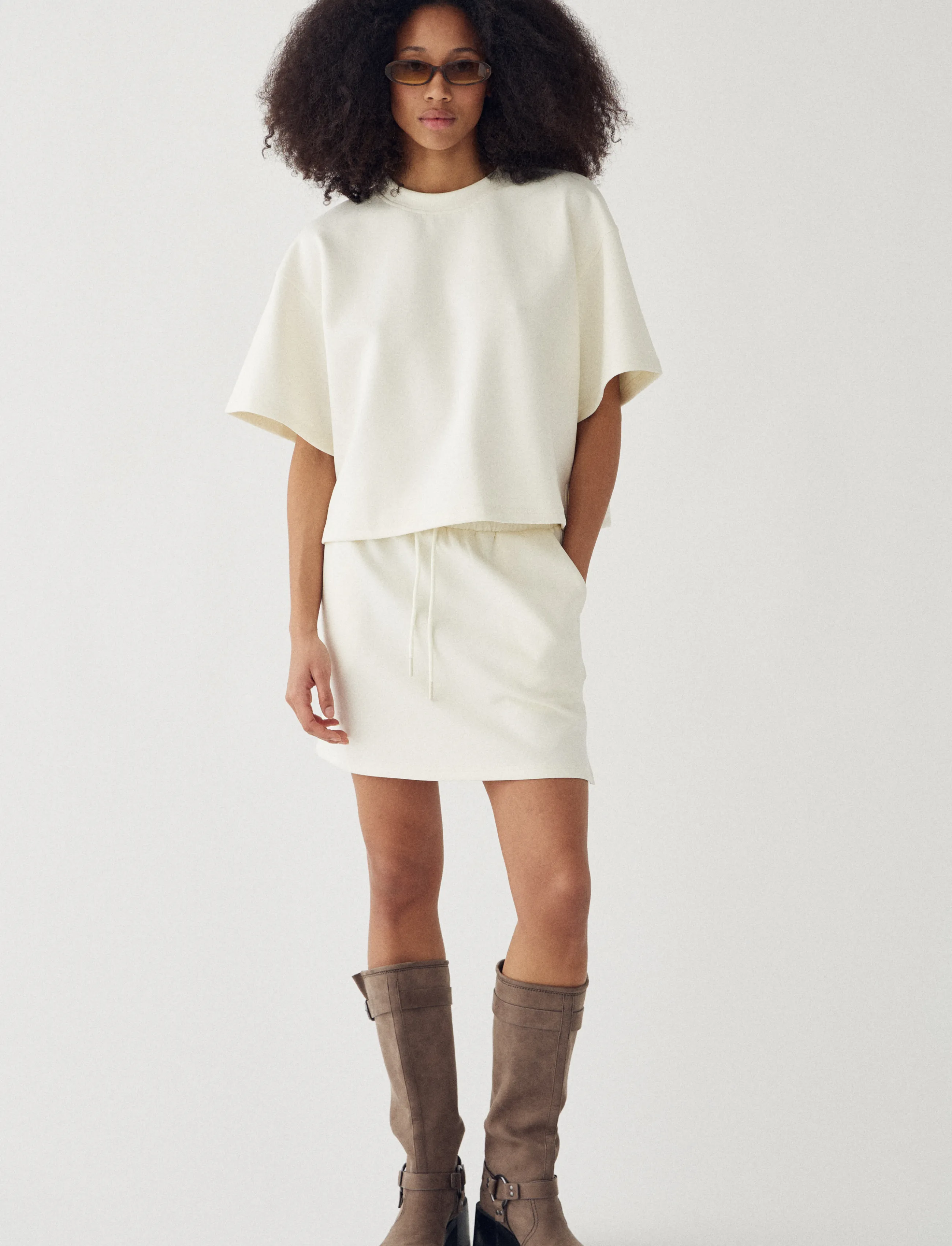 Noella - N-Mano Skirt - miniseelikud - offwhite - 4