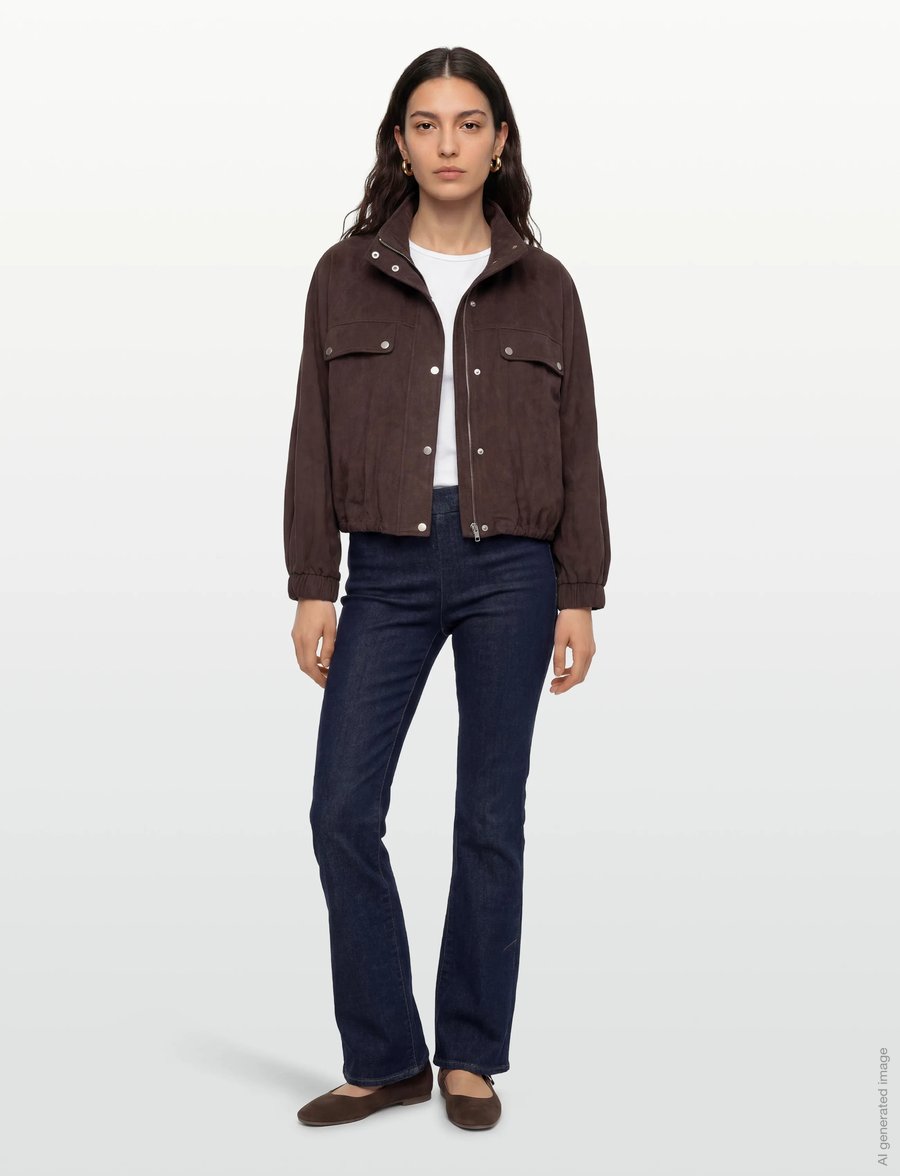 Noella - N-Marah Jacket - forårsjakker - dark chocolate - 0