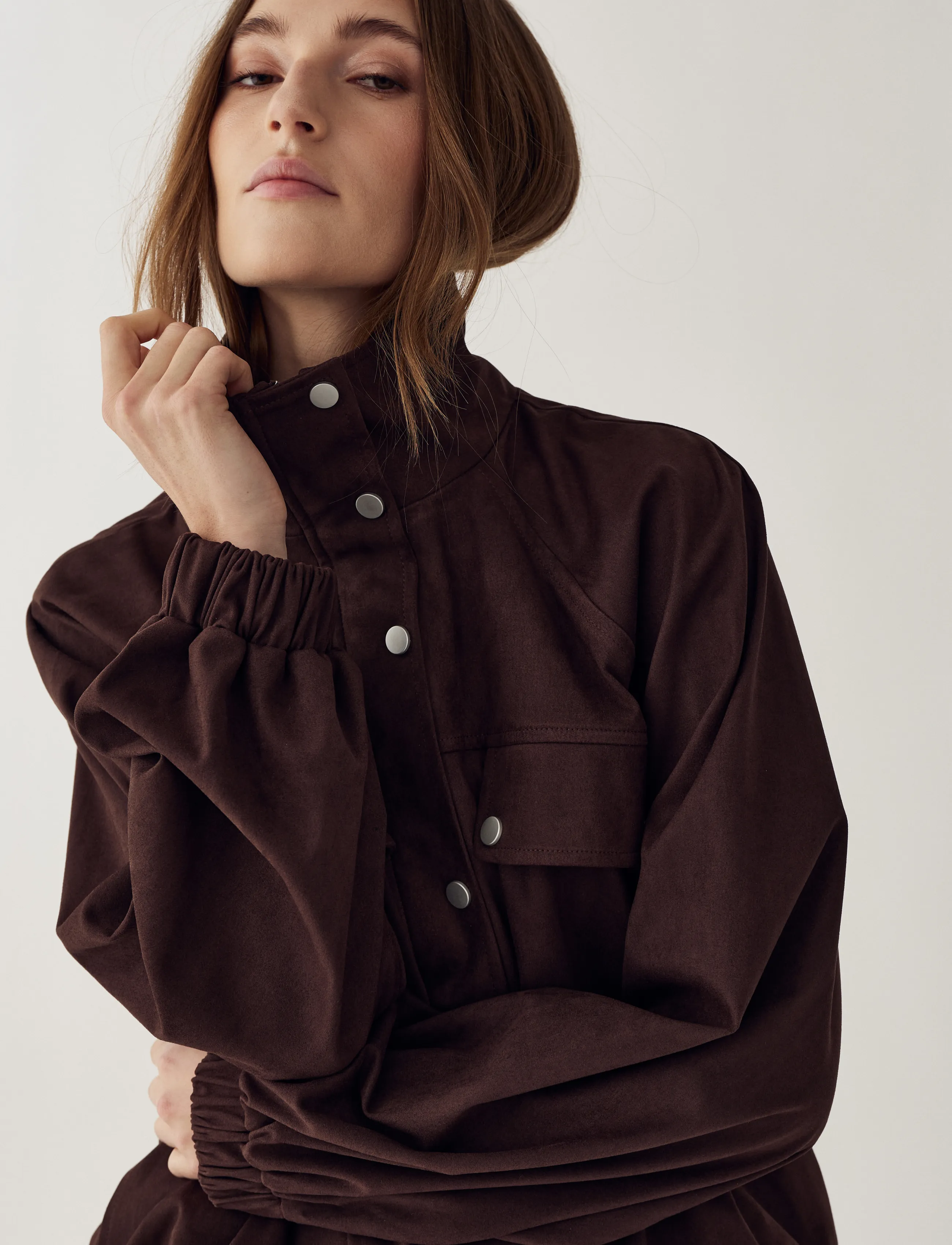 Noella - N-Marah Jacket - spring jackets - dark chocolate - 4