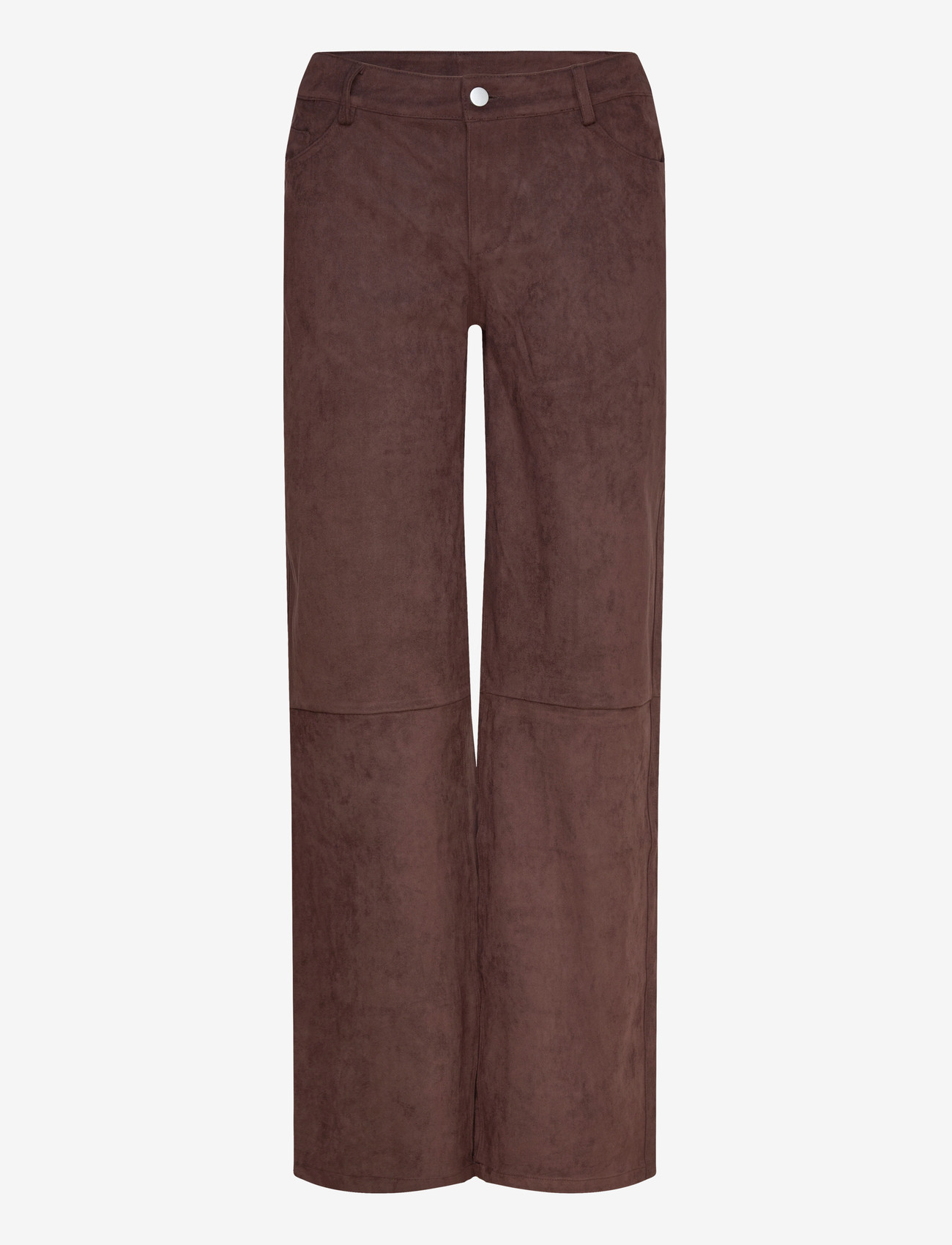 Noella - N-Melo MW Pants - straight leg trousers - dark chocolate - 1