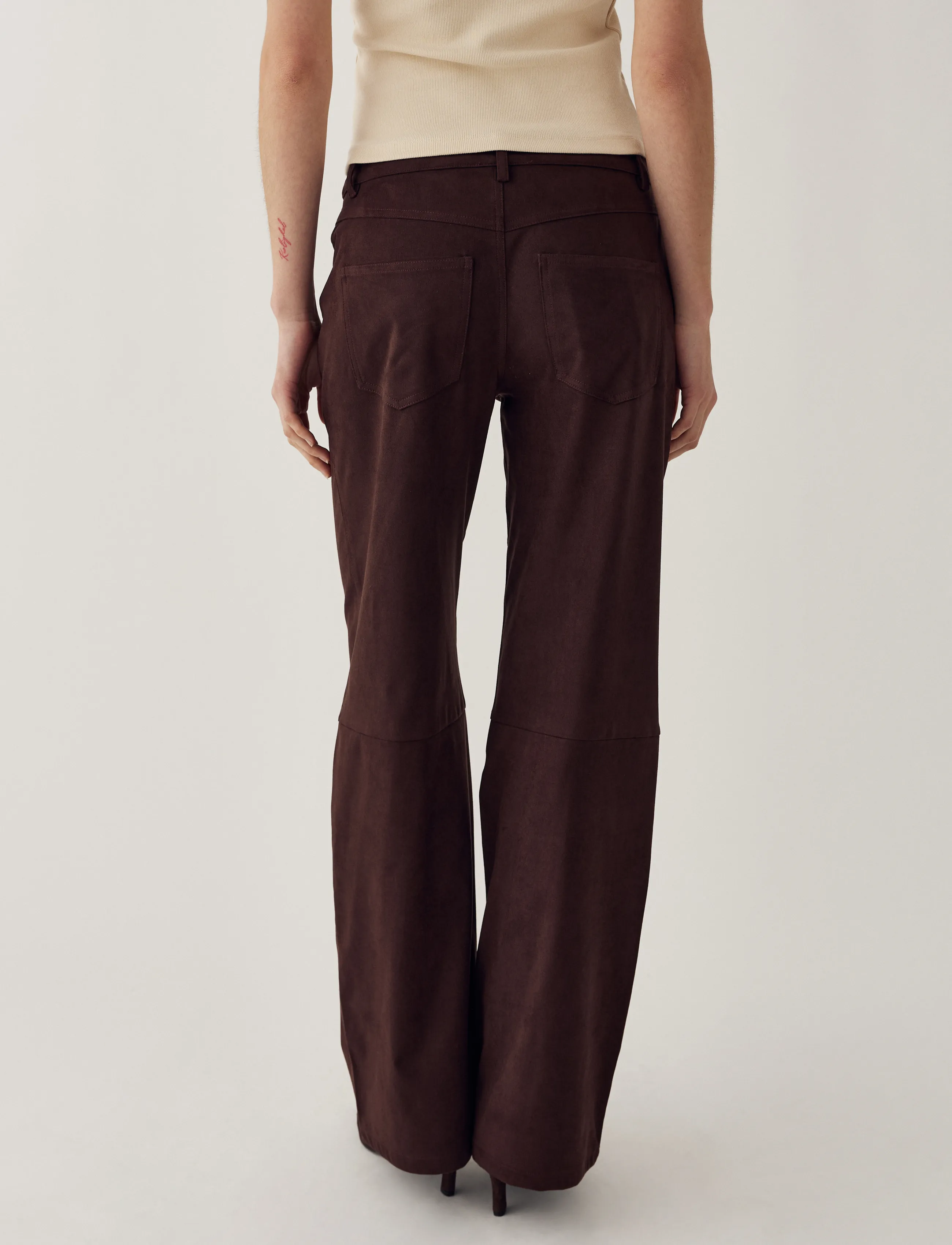 Noella - N-Melo MW Pants - hose mit geradem bein - dark chocolate - 3
