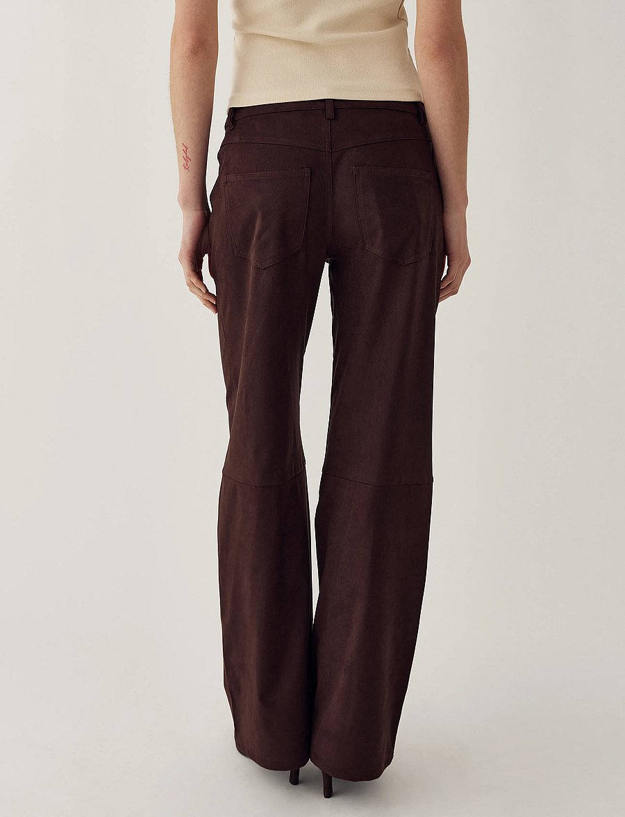 Noella - N-Melo MW Pants - hose mit geradem bein - dark chocolate - 3