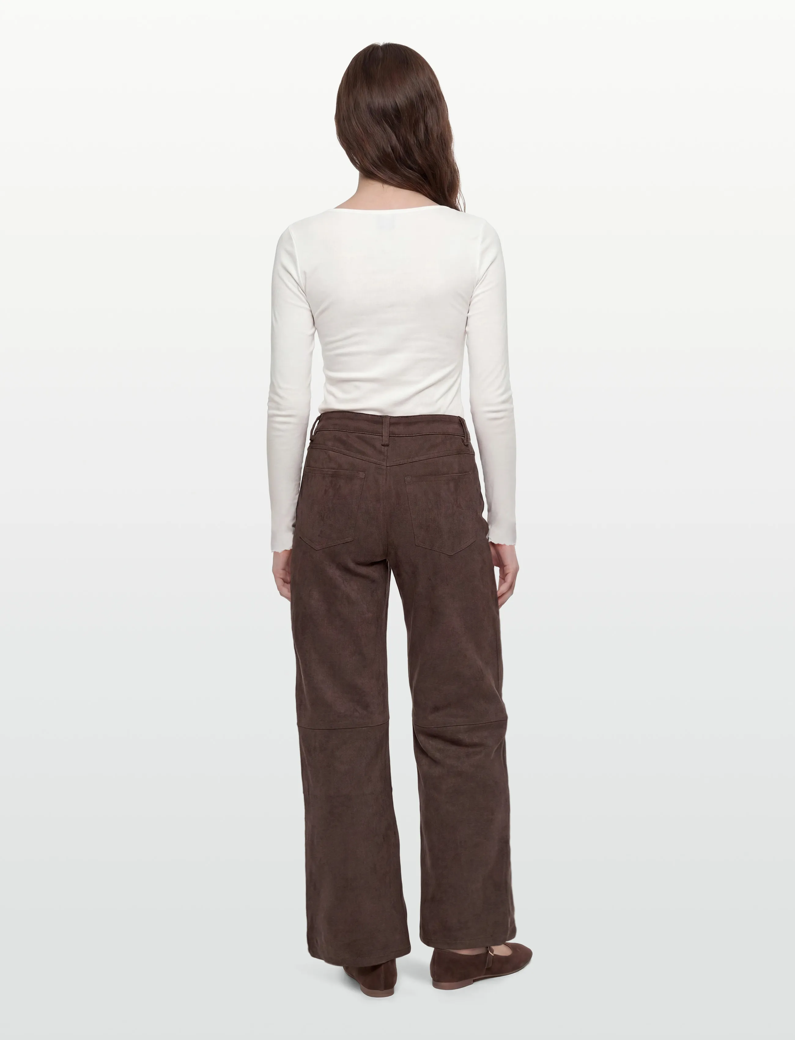 Noella - N-Melo MW Pants - bikses ar taisnām starām - dark chocolate - 4