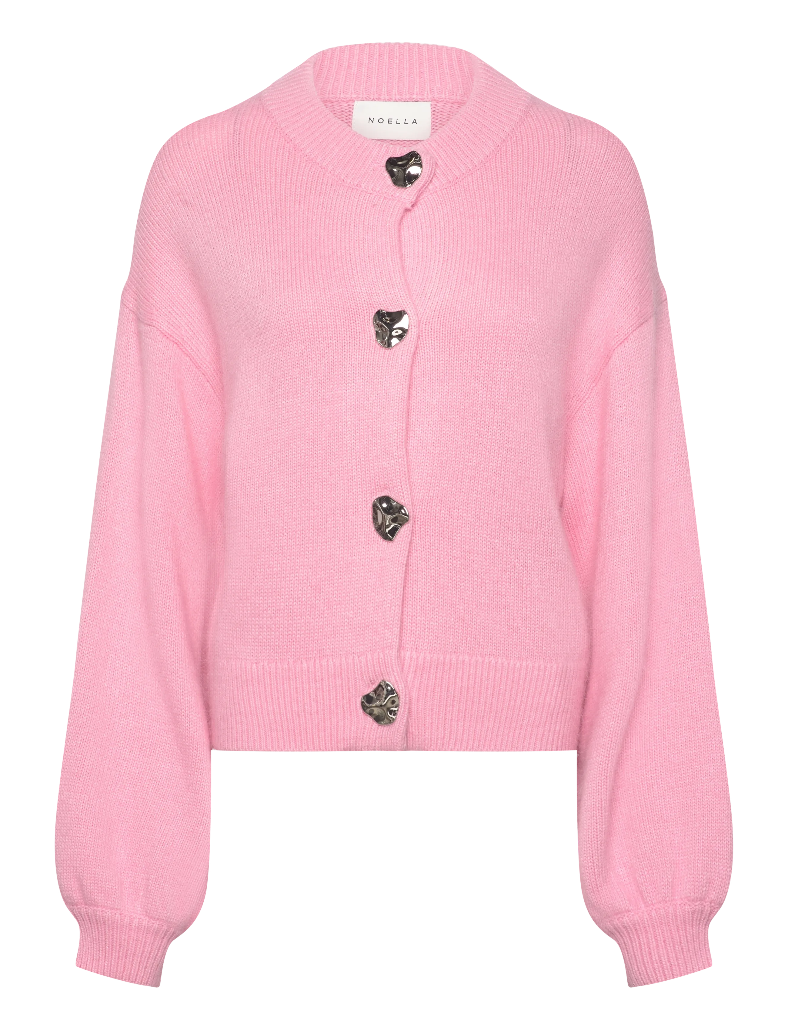 Noella N-Miley Knit Cardigan - Officewear - BABY PINK / pink/rose