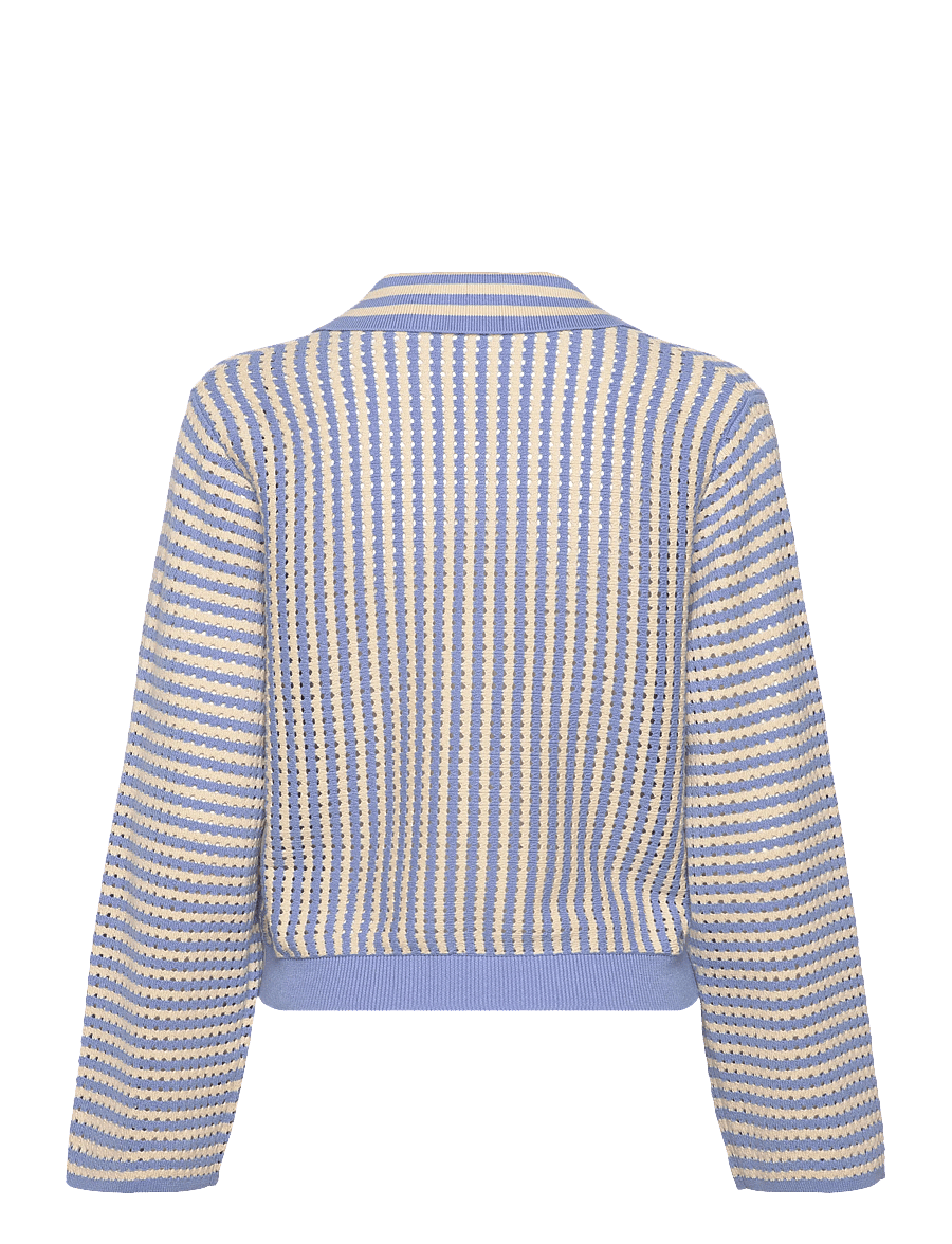 Noella - N-Makenna Knit - stickade tröjor - deon blue stripe - 2