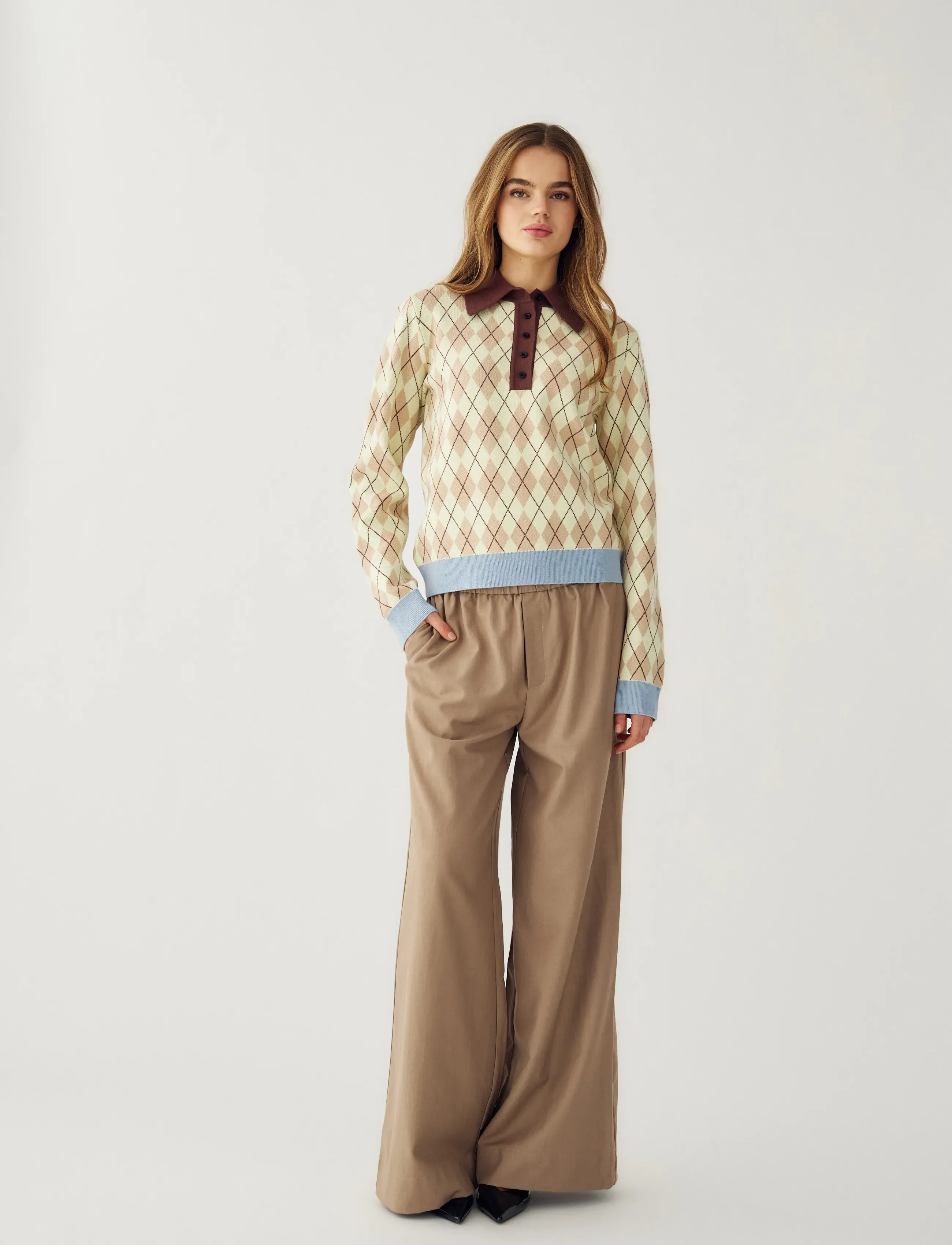 Noella - N-Makayla Knit - džemperi - diya yellow check - 3