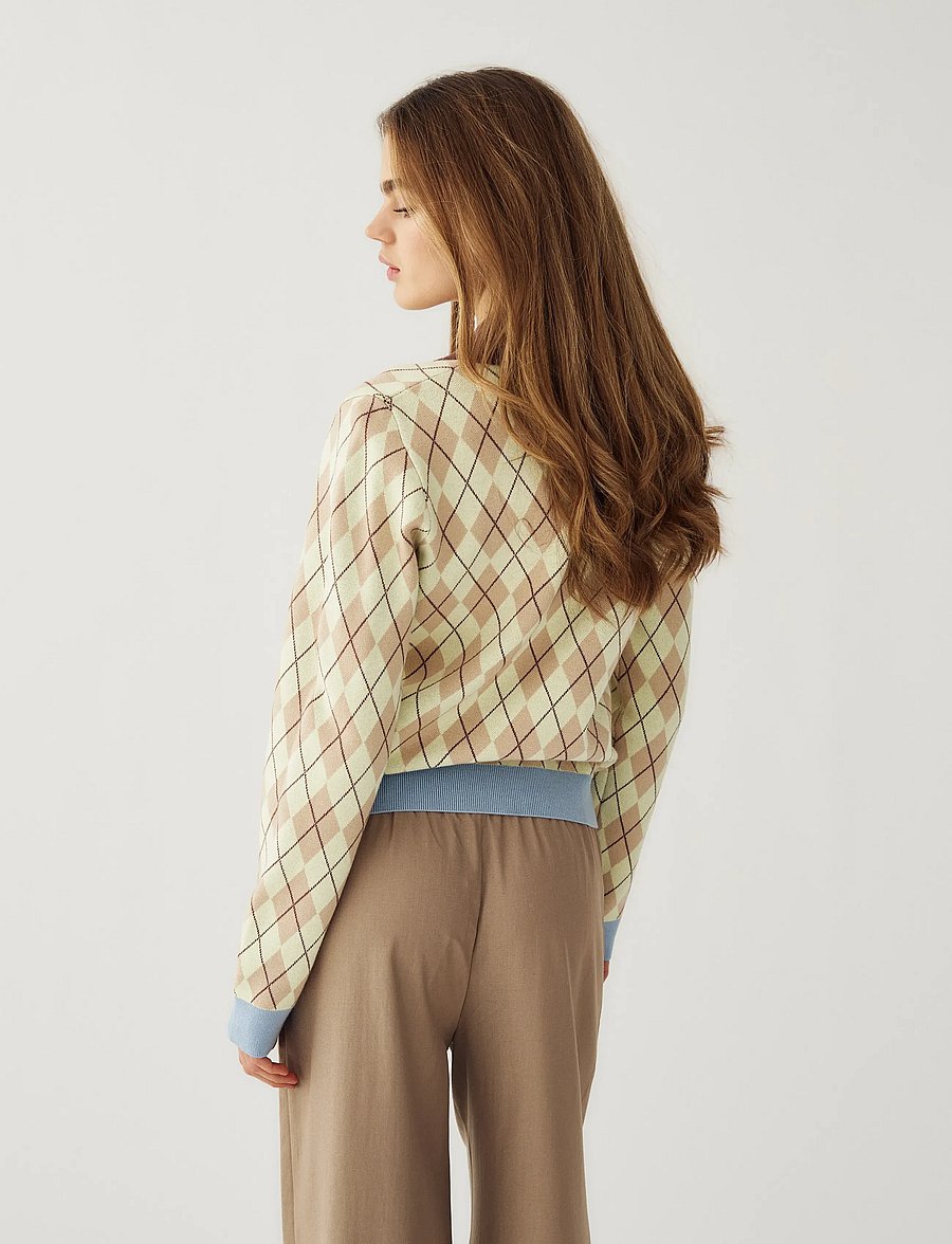 Noella - N-Makayla Knit - megztiniai - diya yellow check - 4