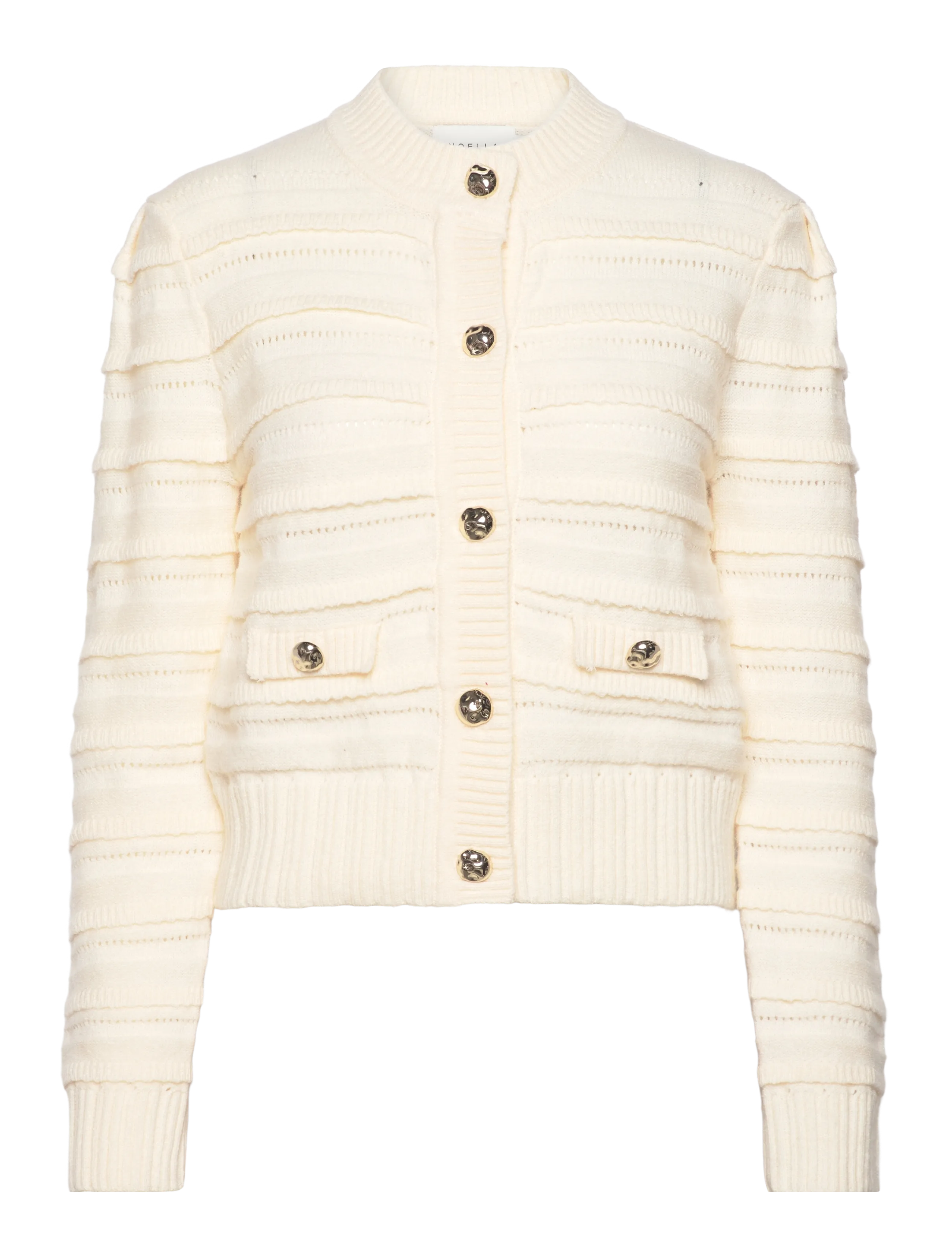 NOELLA N-Maddison Knit Cardigan Cream - S - Damen