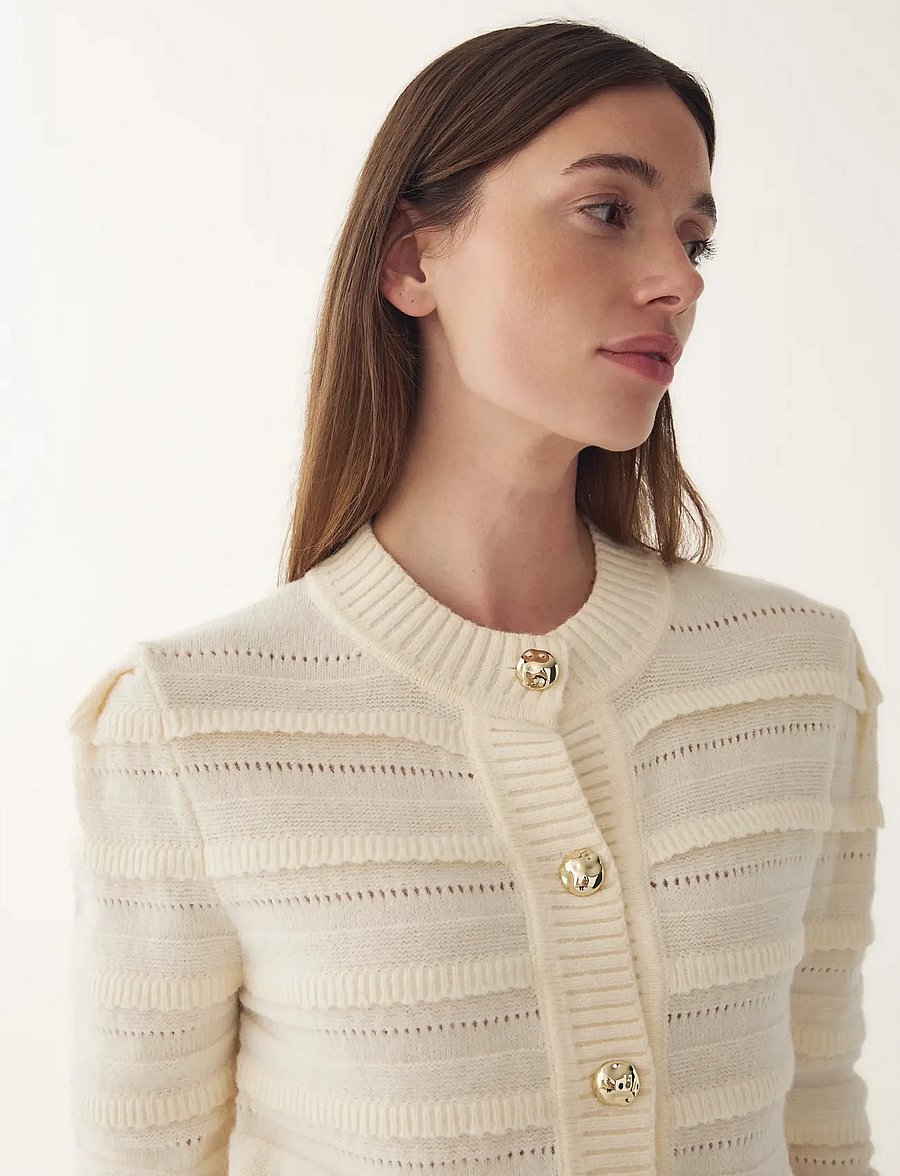 Noella - N-Maddison Knit Cardigan - strickjacken - ivory - 3