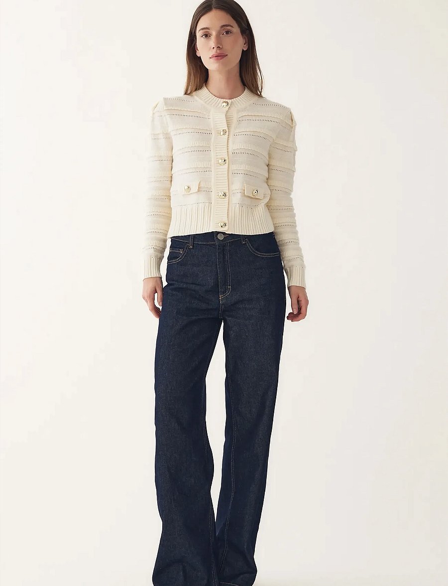 Noella - N-Maddison Knit Cardigan - strickjacken - ivory - 5