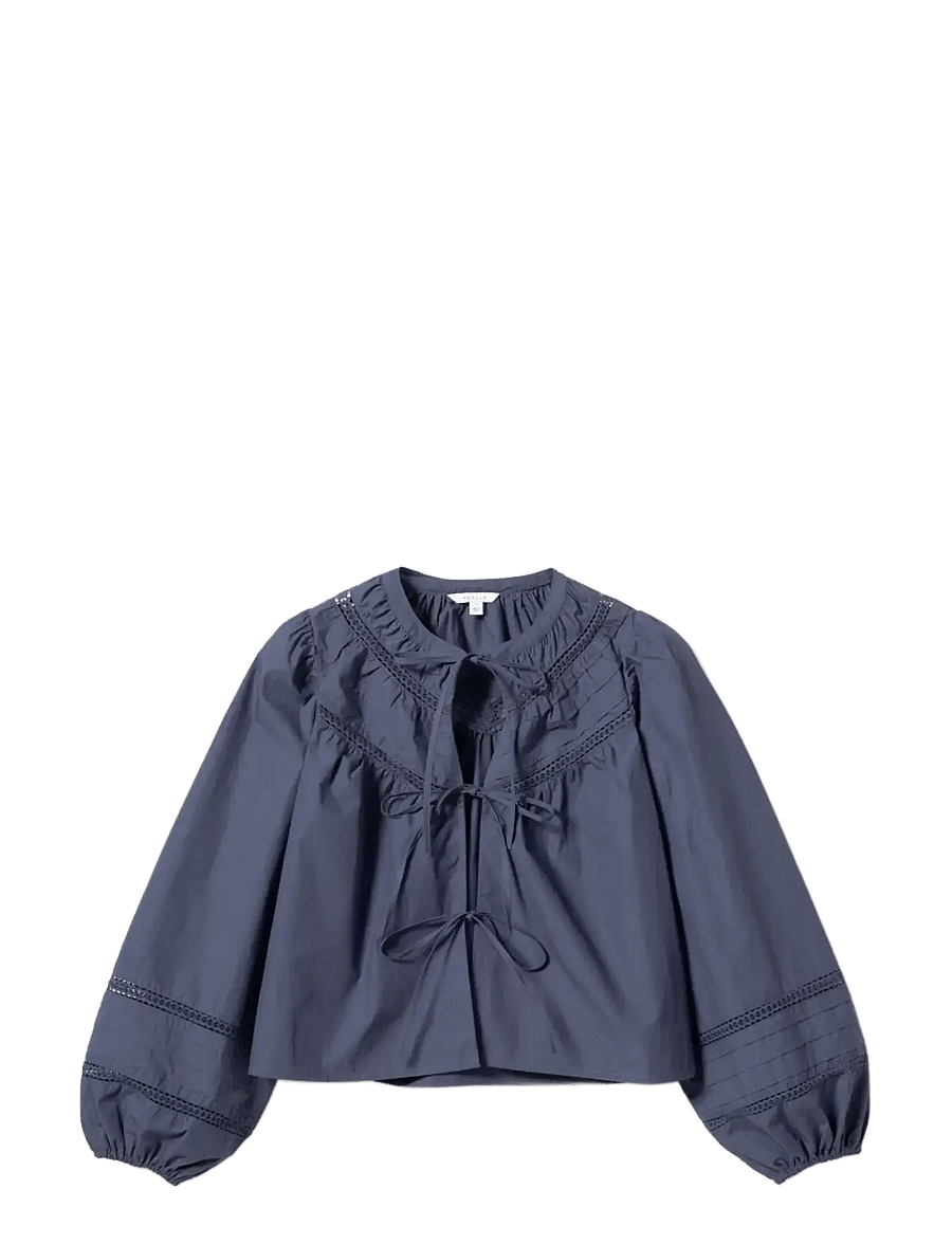 Noella - N-Marceline Blouse - pikkade varrukatega pluusid - dusty blue - 1