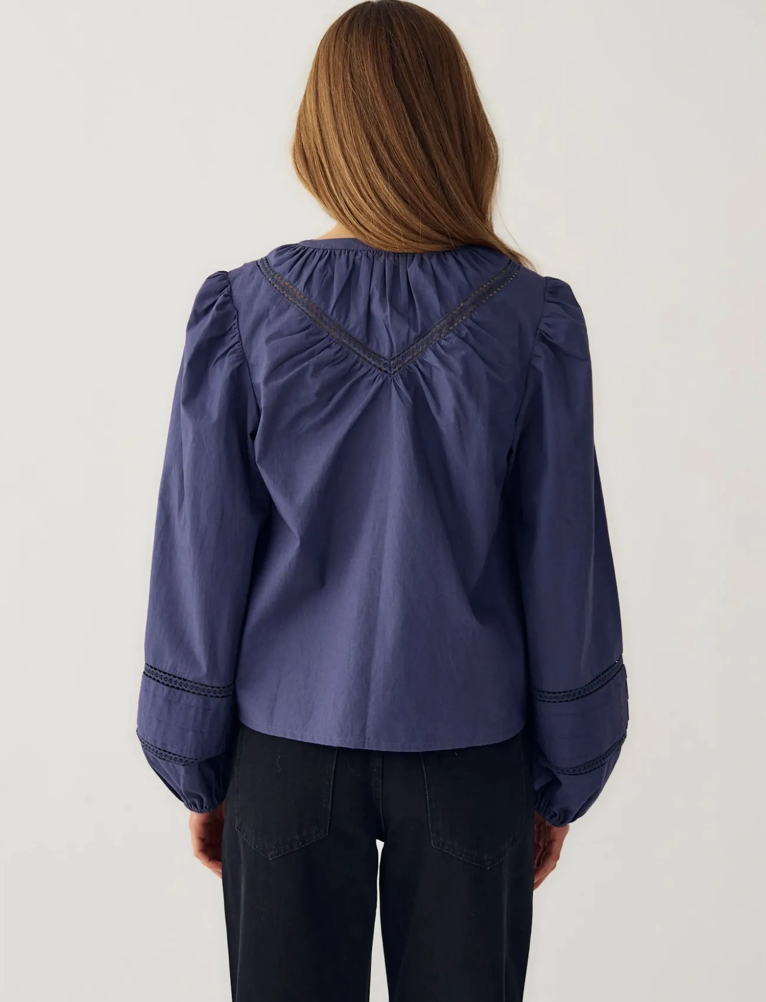 Noella - N-Marceline Blouse - langærmede bluser - dusty blue - 4