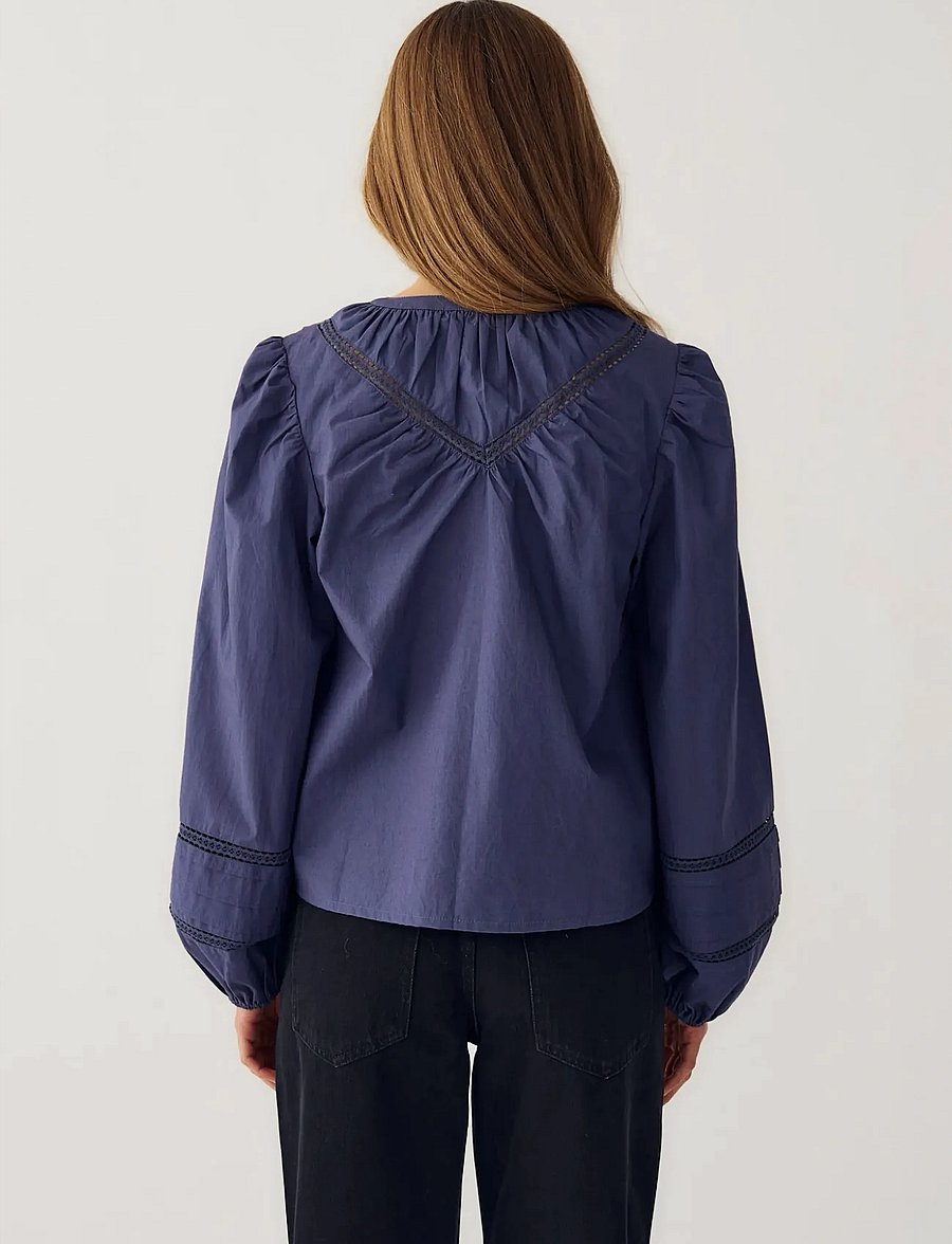 Noella - N-Marceline Blouse - pikkade varrukatega pluusid - dusty blue - 4
