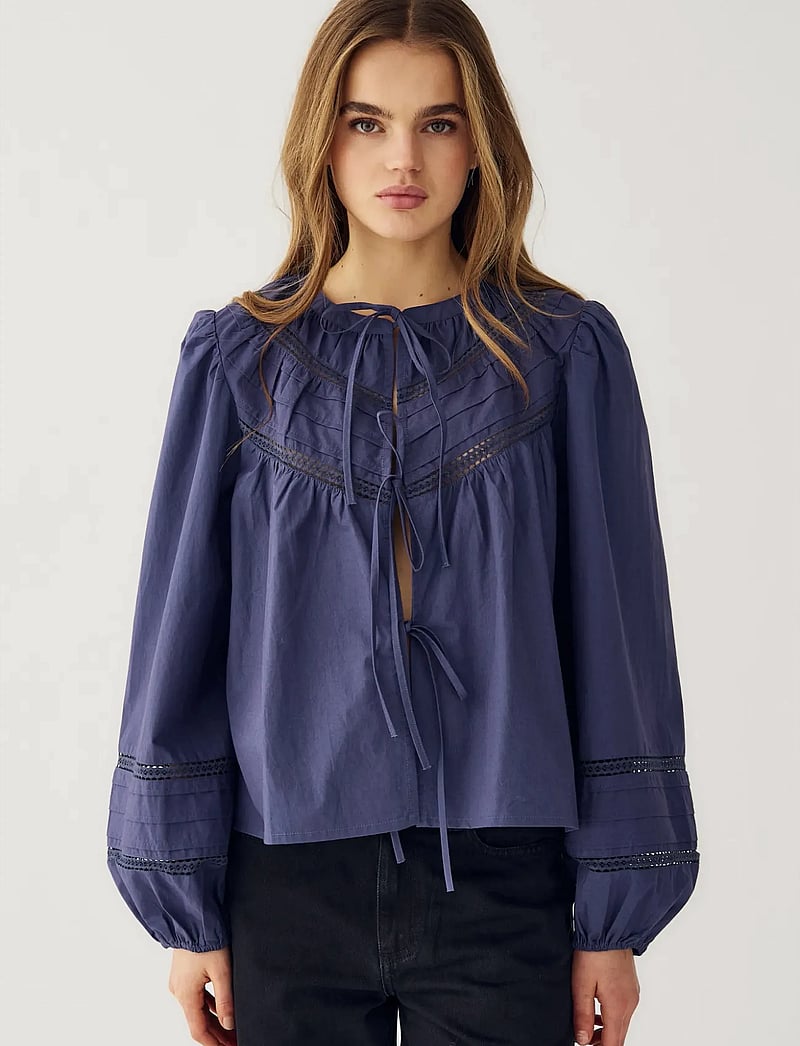 Noella - N-Marceline Blouse - langärmlige blusen - dusty blue - 5