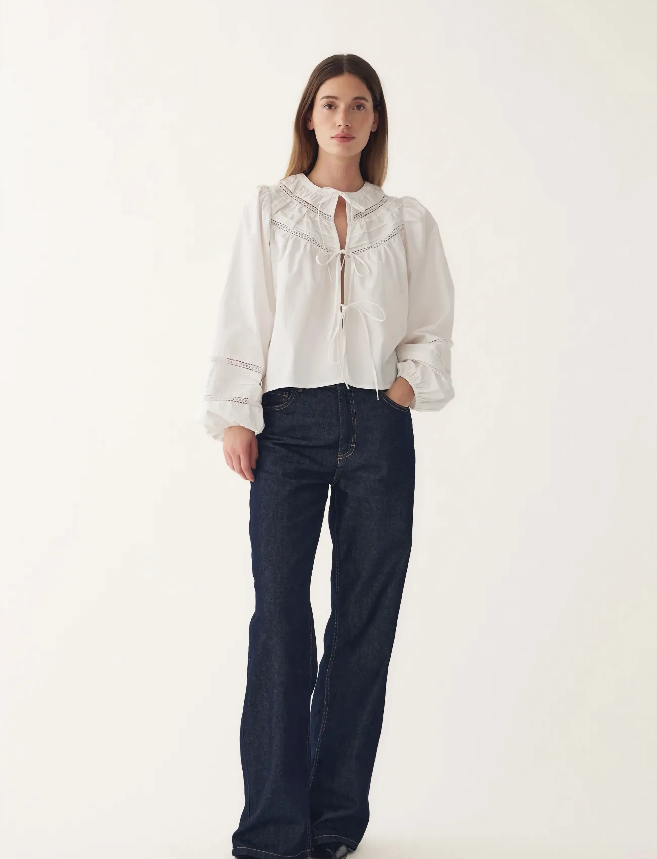 Noella - N-Marceline Blouse - långärmade blusar - white - 4