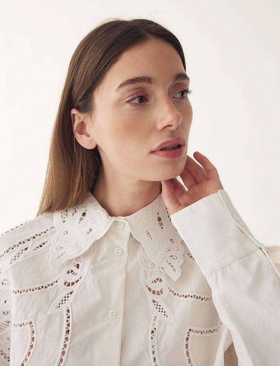 Noella - N-Maisy Shirt - langärmlige hemden - white - 4