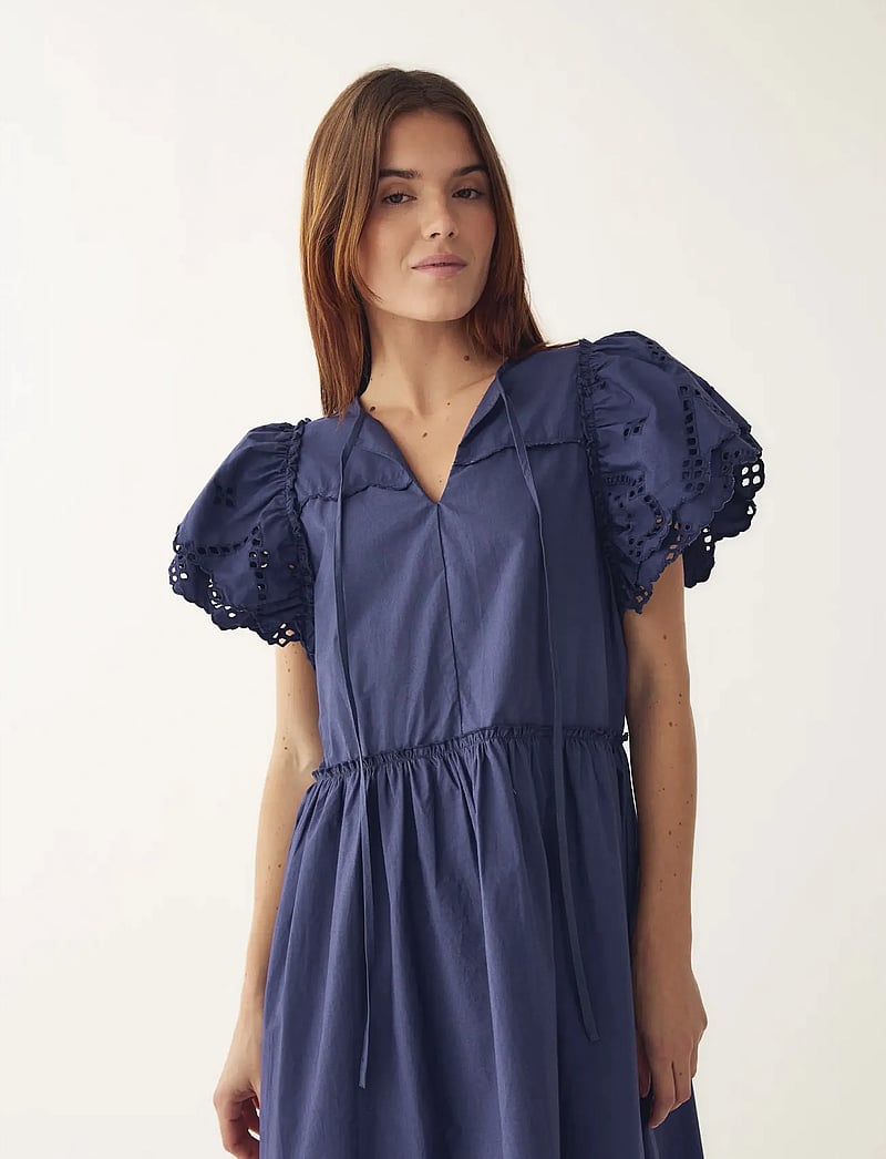 Noella - N-Monica Dress - maxiklänningar - dusty blue - 0