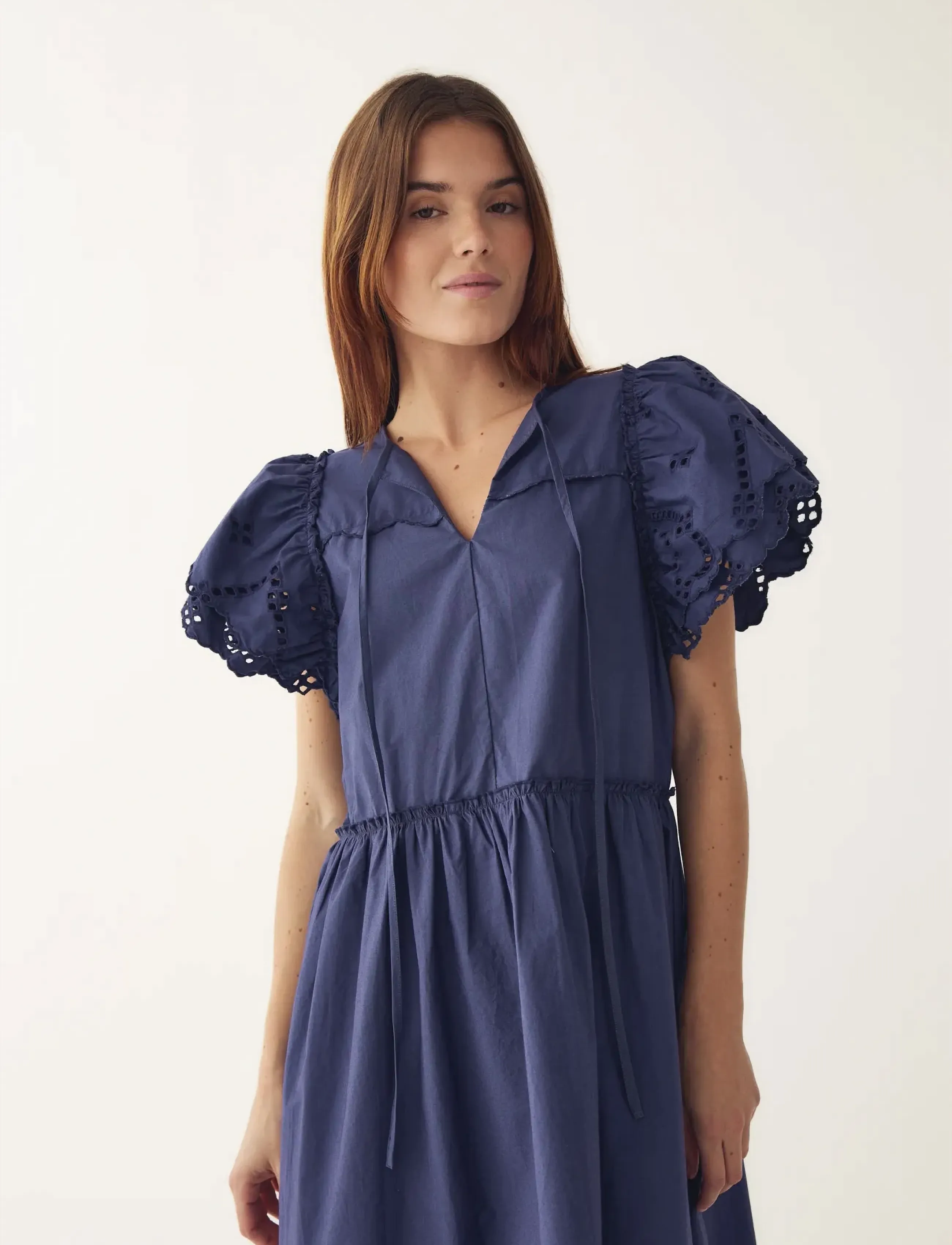 Noella N-Monica Dress - Kjoler - DUSTY BLUE / navy