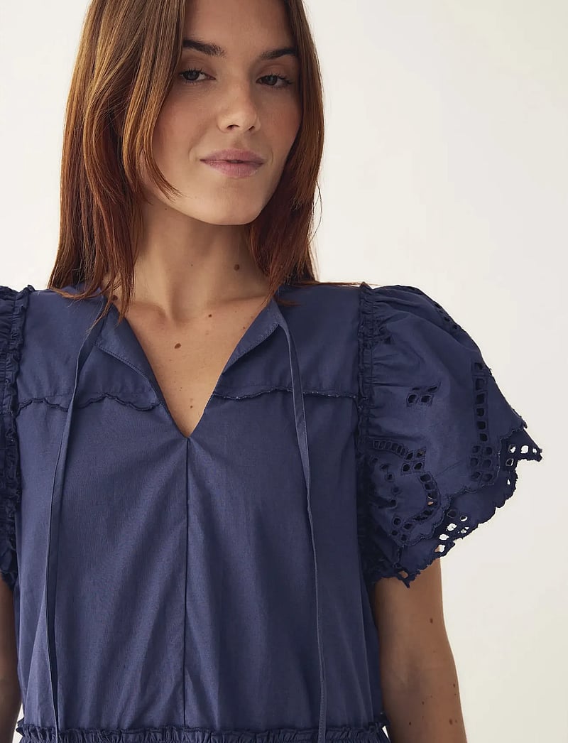 Noella - N-Monica Dress - maxiklänningar - dusty blue - 4