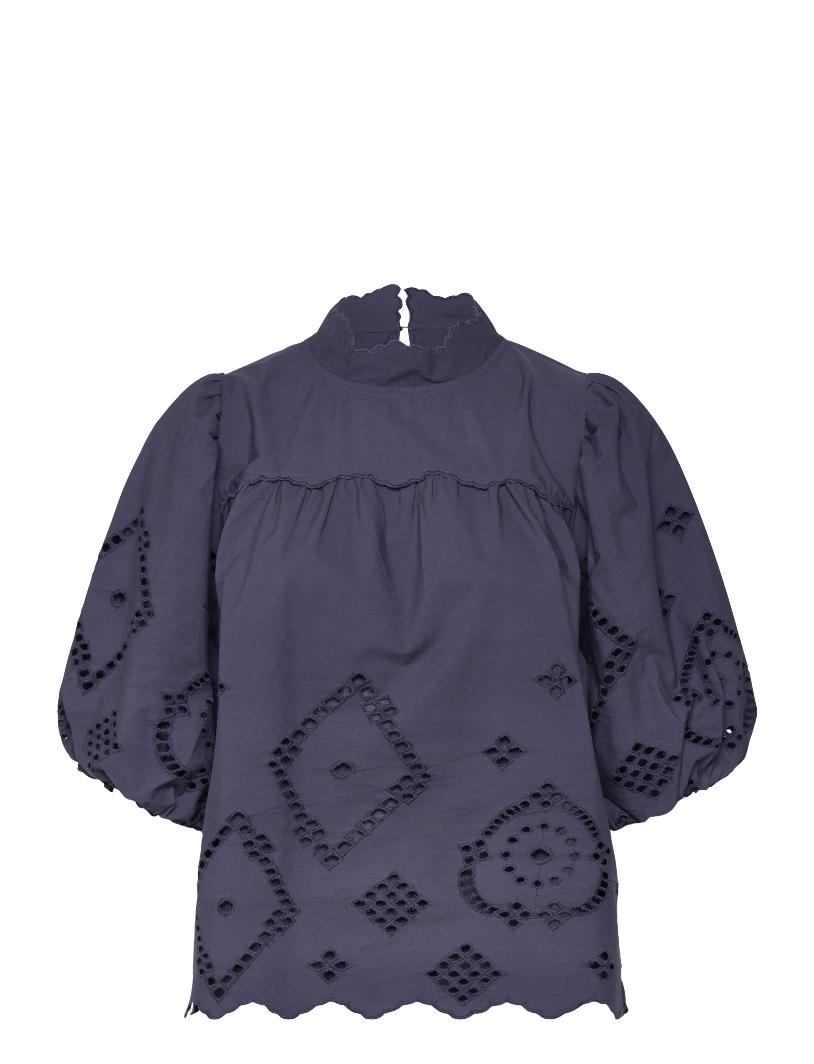 Noella N-Marilyn Blouse - Clothing - DUSTY BLUE / navy