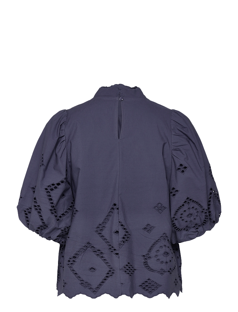 Noella - N-Marilyn Blouse - kurzämlige blusen - dusty blue - 2