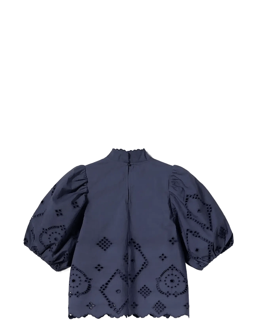Noella - N-Marilyn Blouse - lühikeste varrukatega pluusid - dusty blue - 2