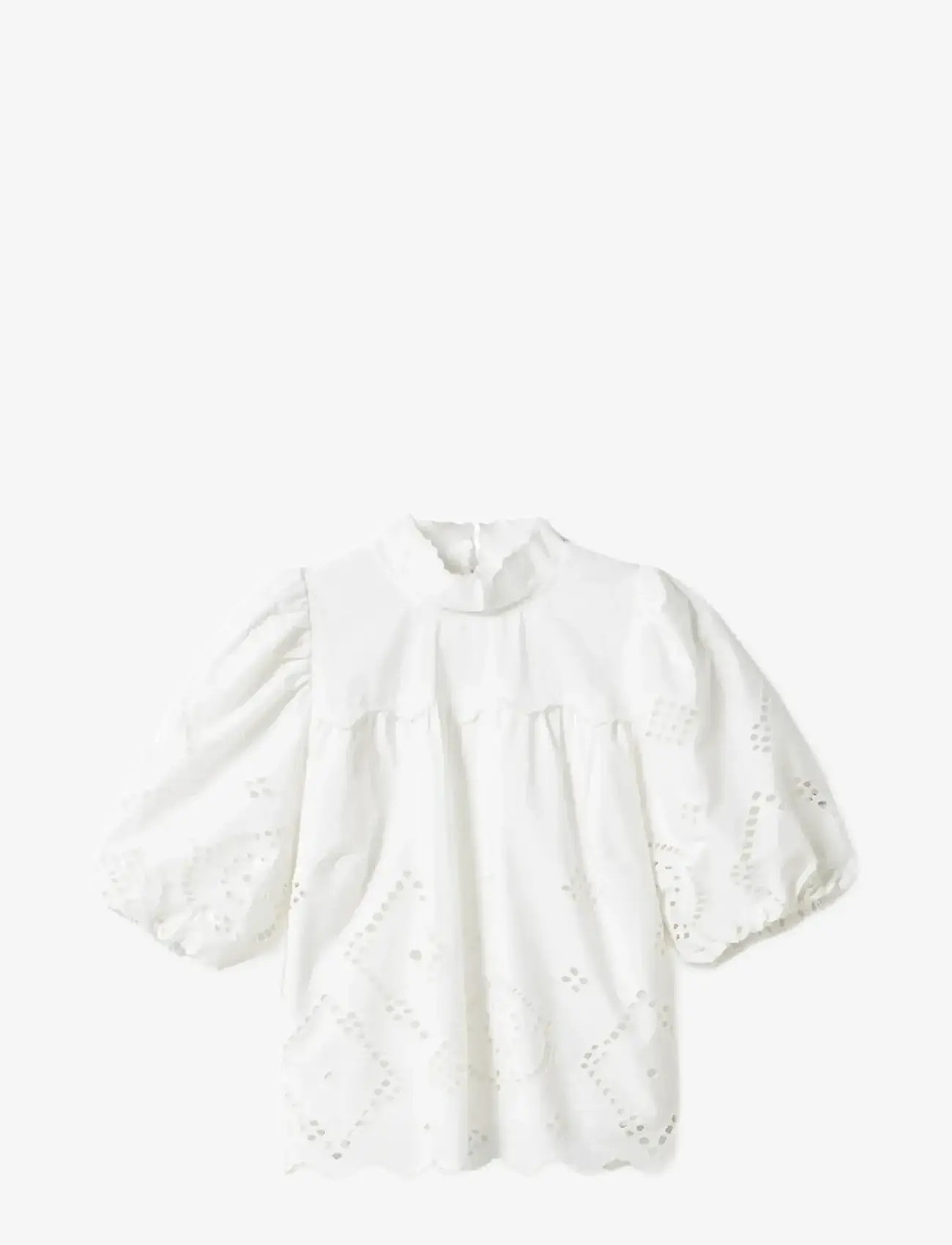Noella - N-Marilyn Blouse - kurzämlige blusen - white - 1