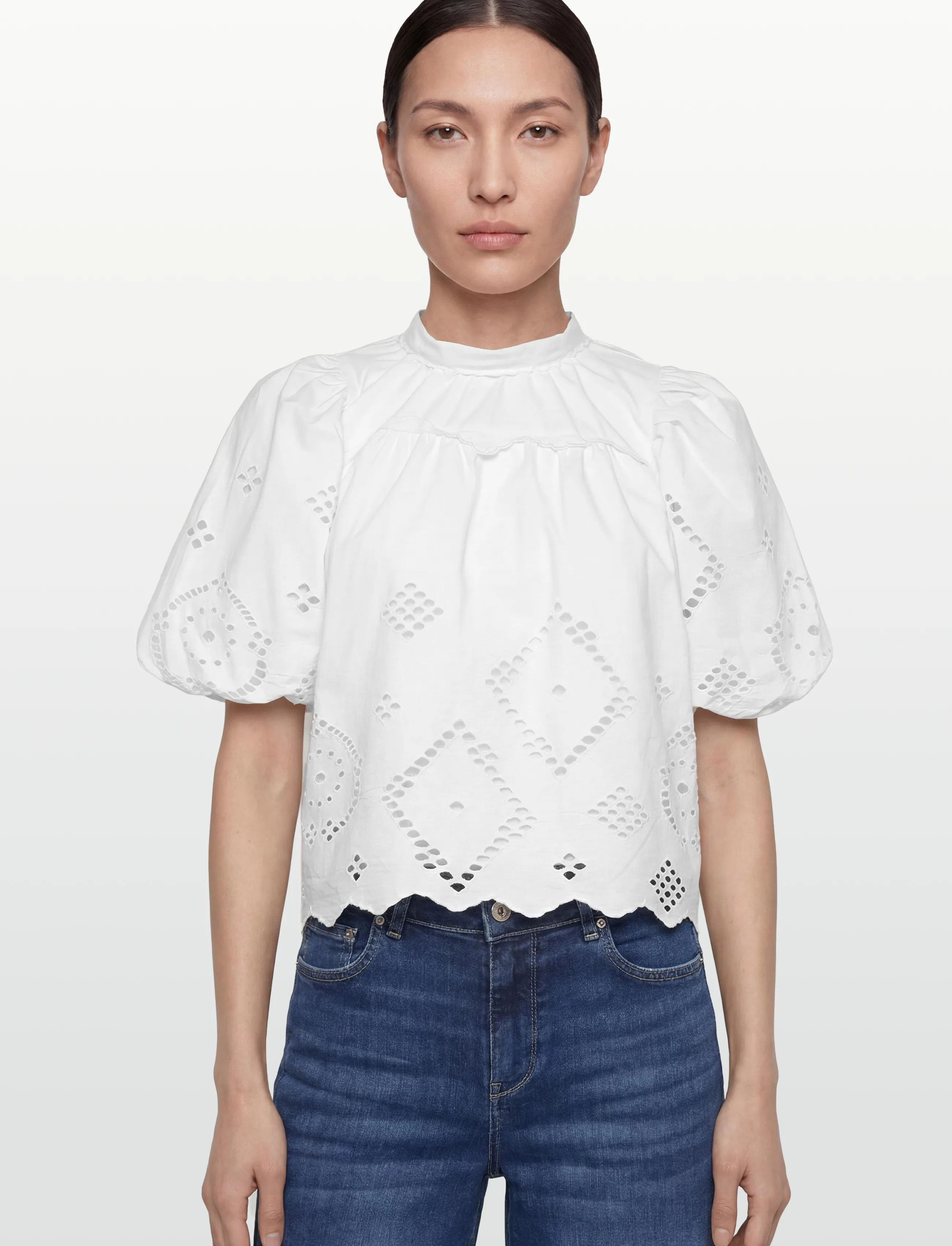 Noella - N-Marilyn Blouse - lühikeste varrukatega pluusid - white - 3