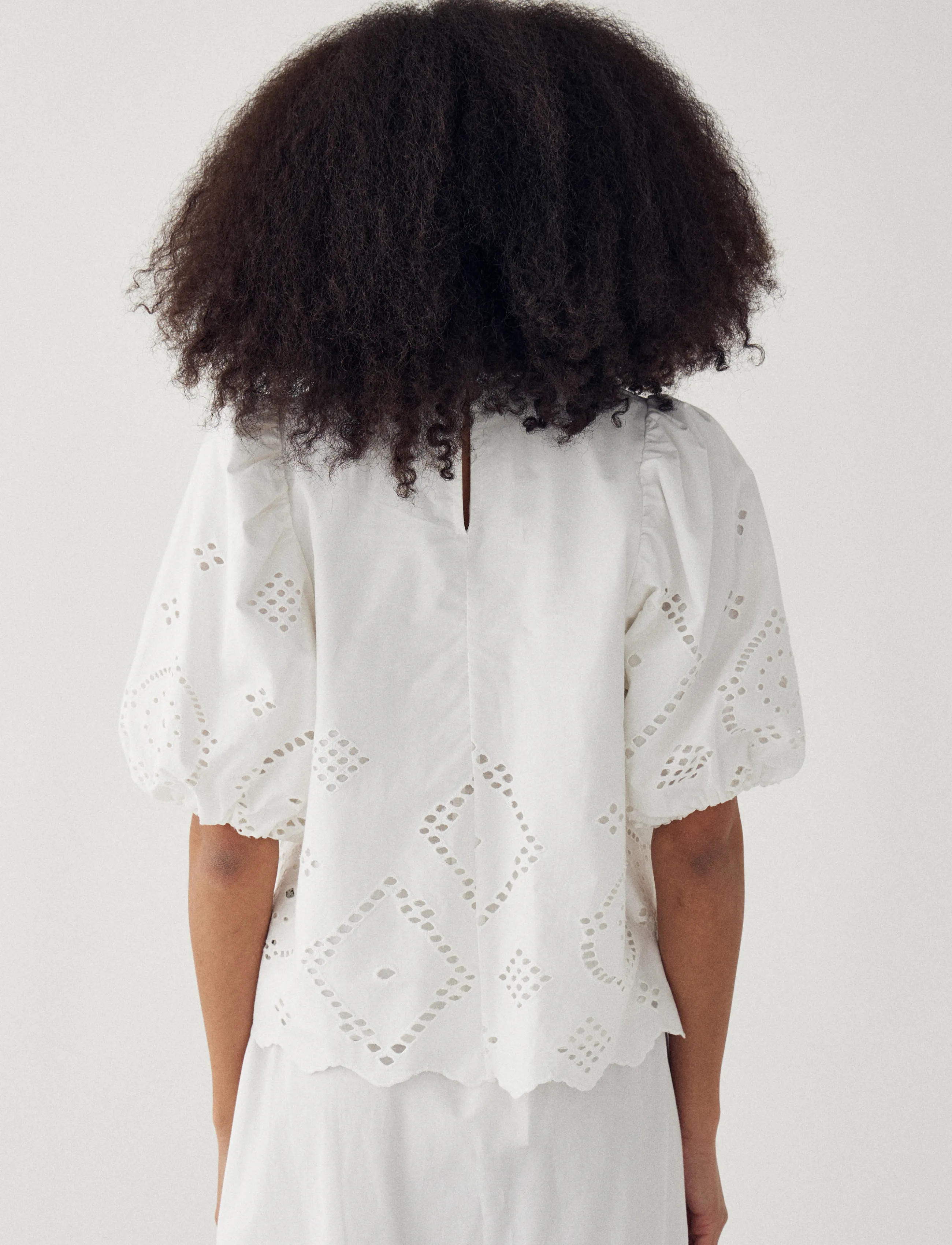 Noella - N-Marilyn Blouse - kurzämlige blusen - white - 3