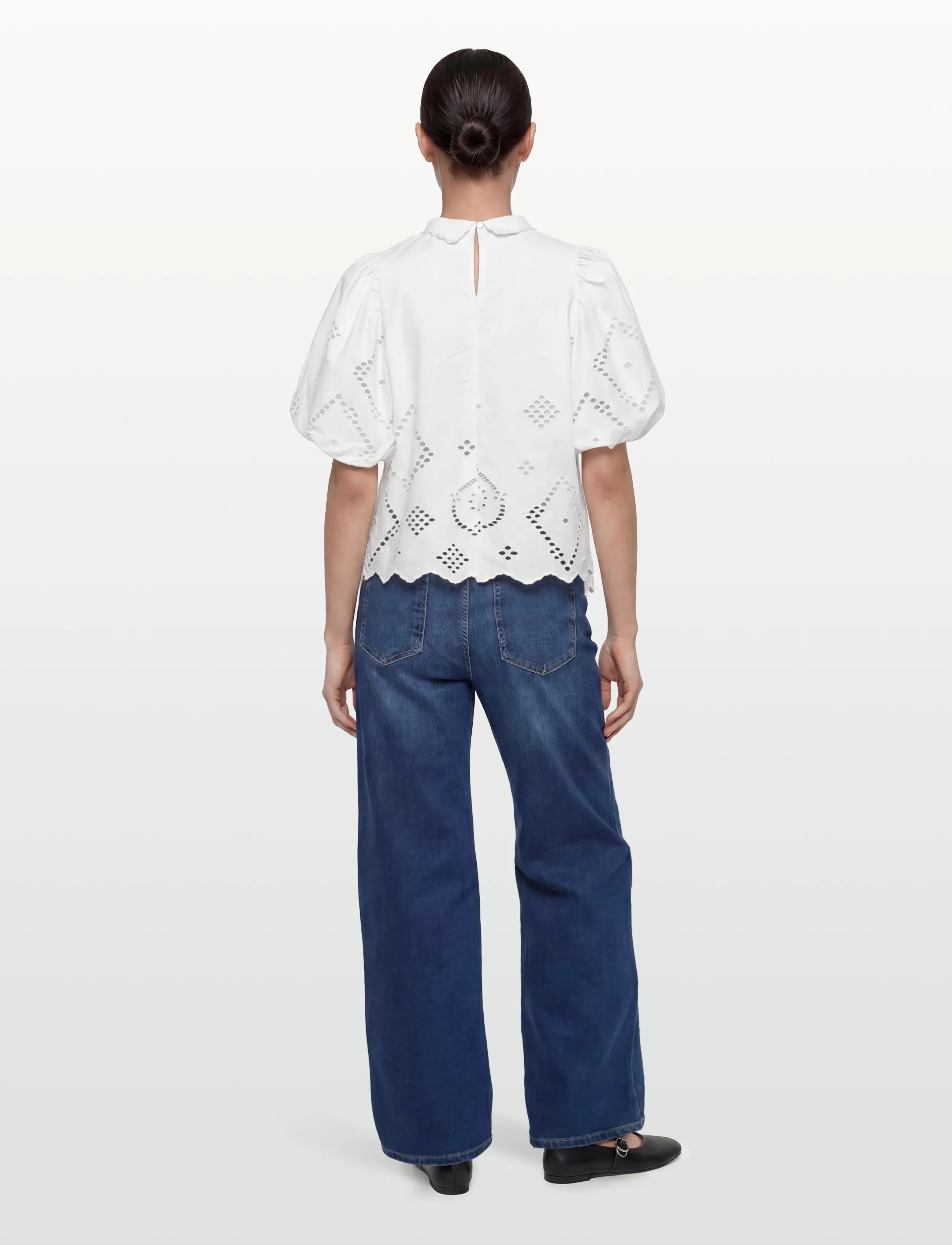 Noella - N-Marilyn Blouse - lühikeste varrukatega pluusid - white - 4