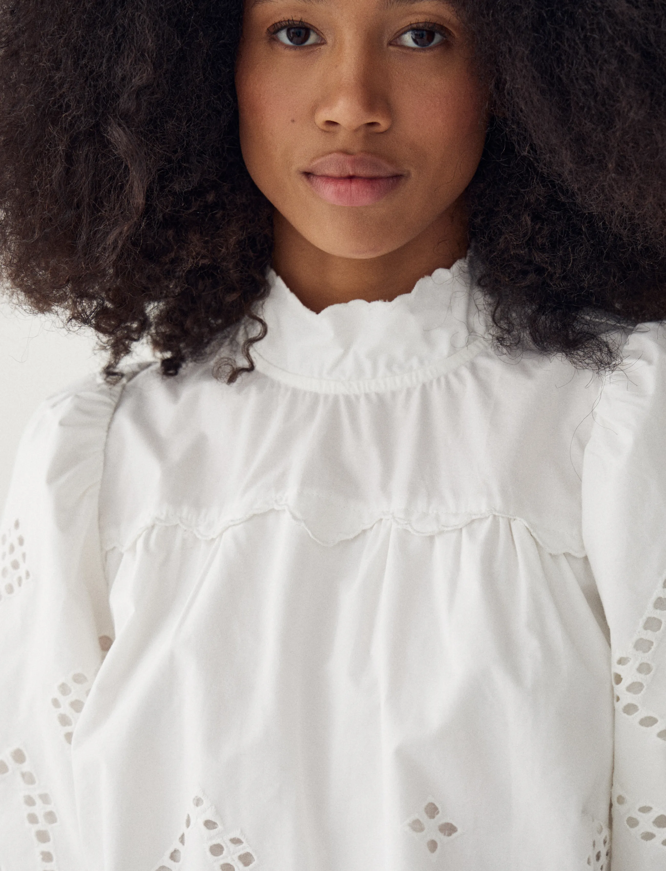 Noella - N-Marilyn Blouse - kurzämlige blusen - white - 4