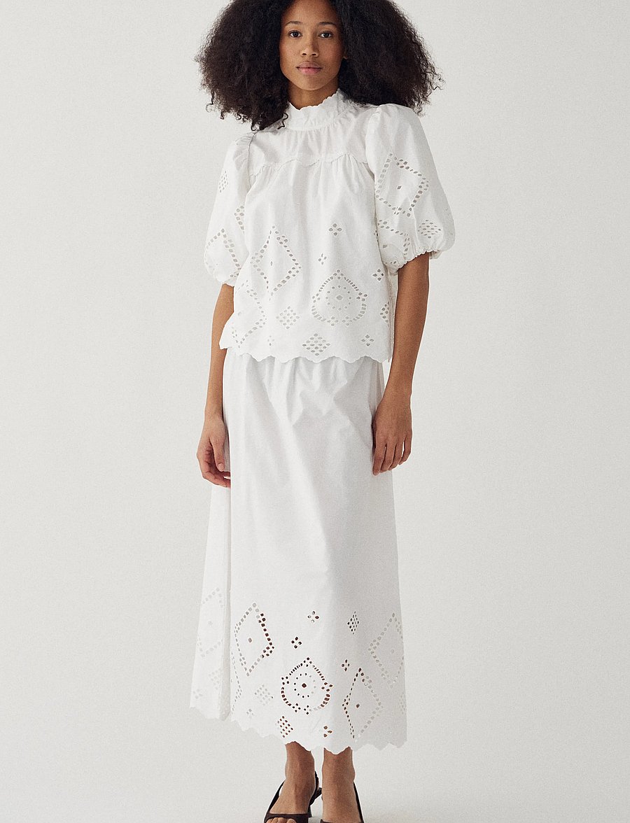 Noella - N-Marilyn Blouse - kortärmade blusar - white - 5