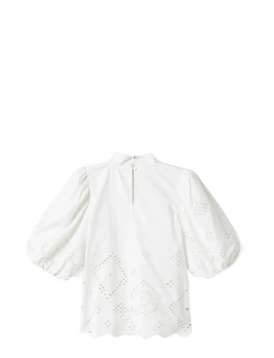Noella - N-Marilyn Blouse - kortärmade blusar - white - 2