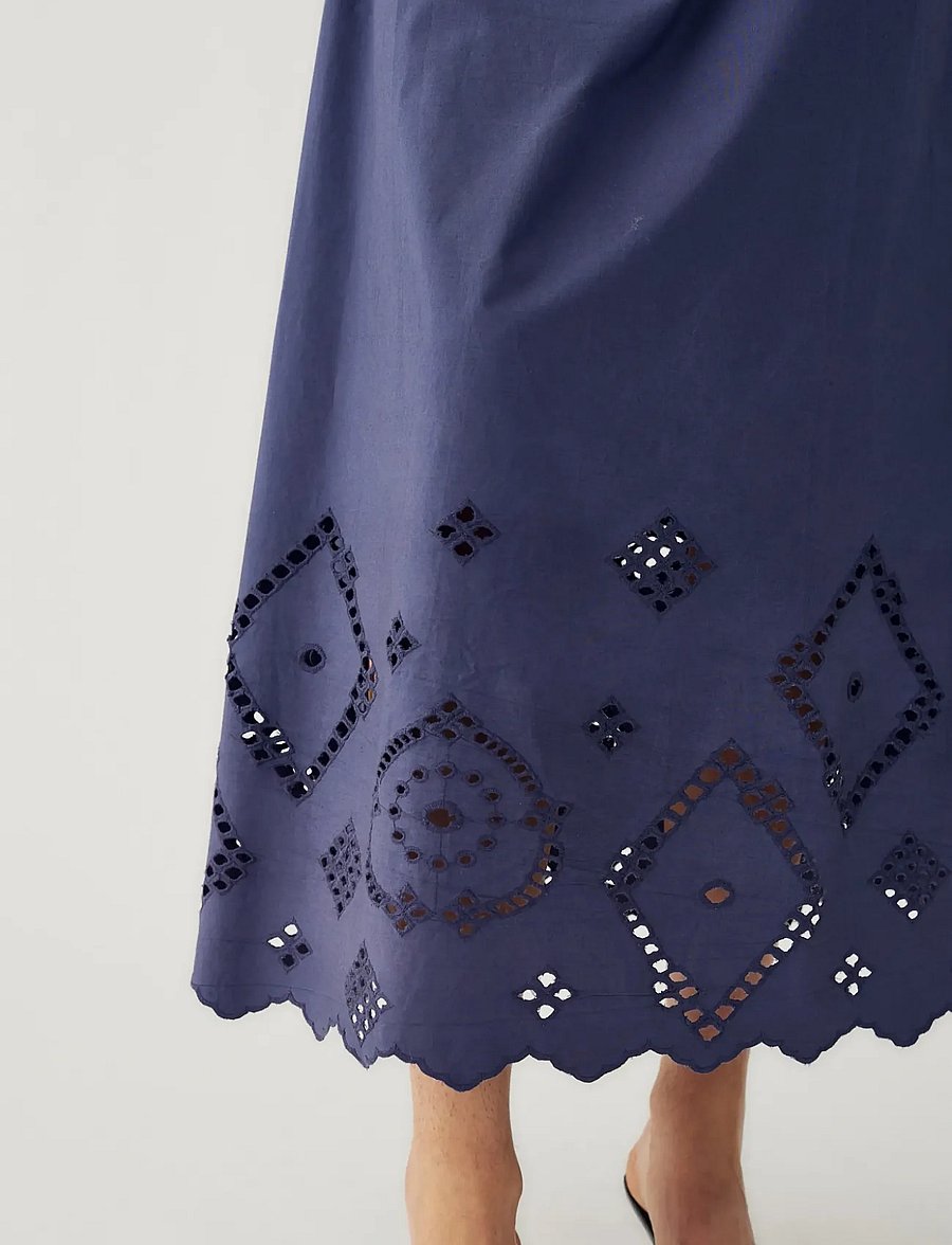 Noella - N-Marisol Skirt - maksiseelikud - dusty blue - 5