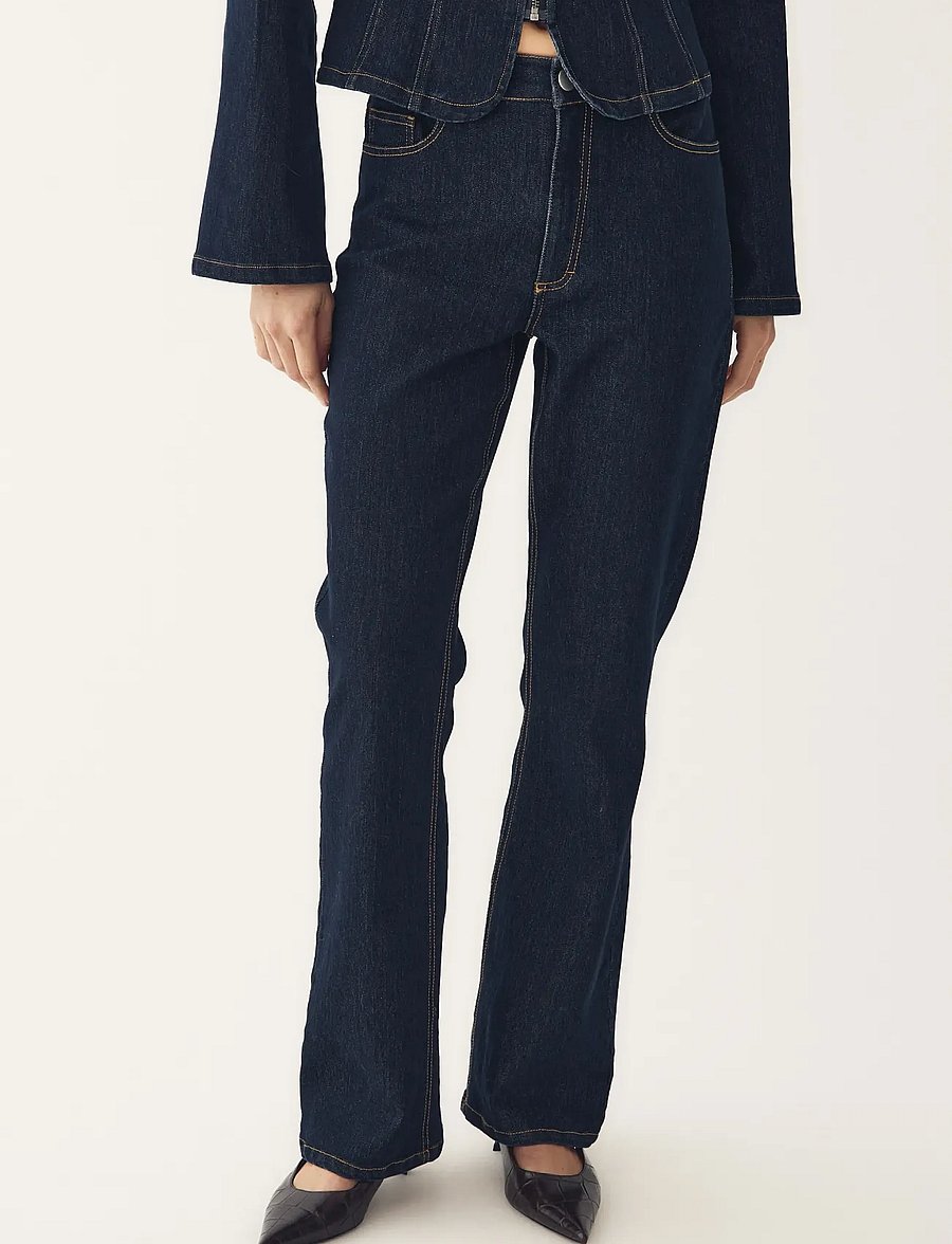 Noella - N-Lavella MW Jeans - utsvängda jeans - blue unwashed - 0