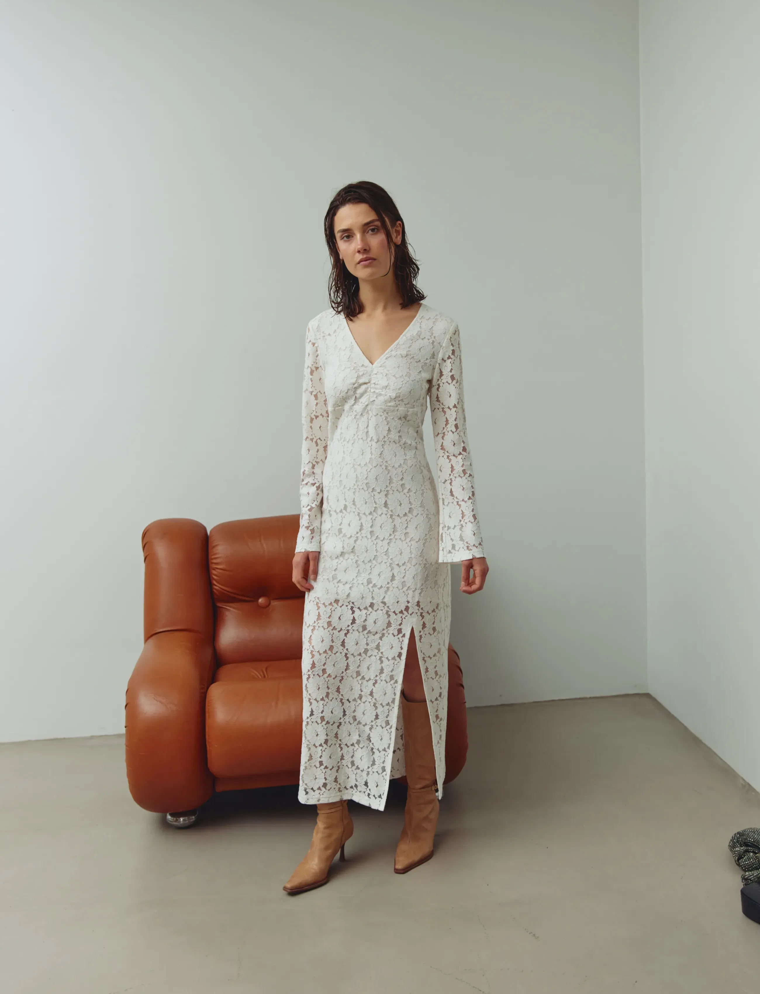 Noella - N-Kameyella Dress - konfirmation - ivory - 0