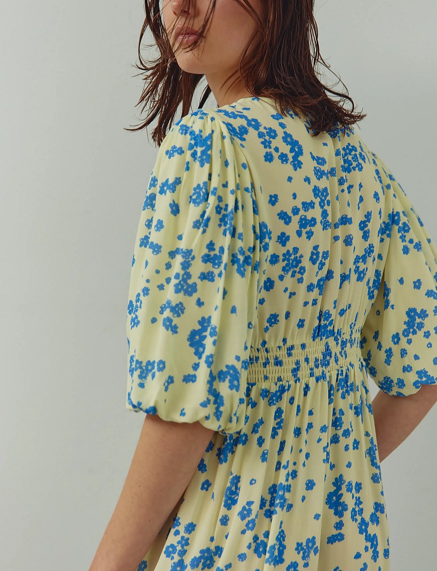 Noella - N-Lilliana Dress - sommerkjoler - deja yellow print - 4