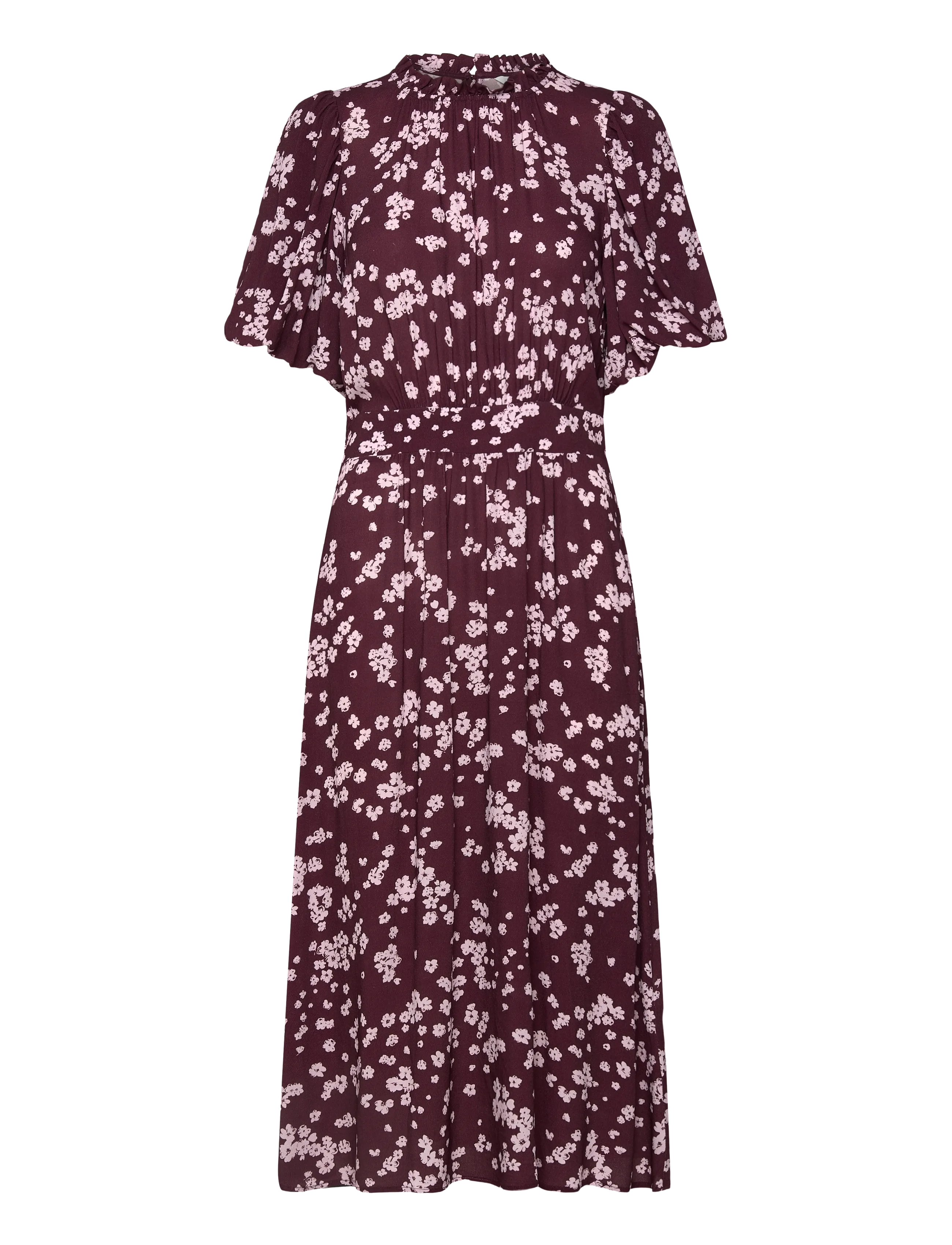 N-Ruth Dress - DEJA BURGUNDY PRINT
