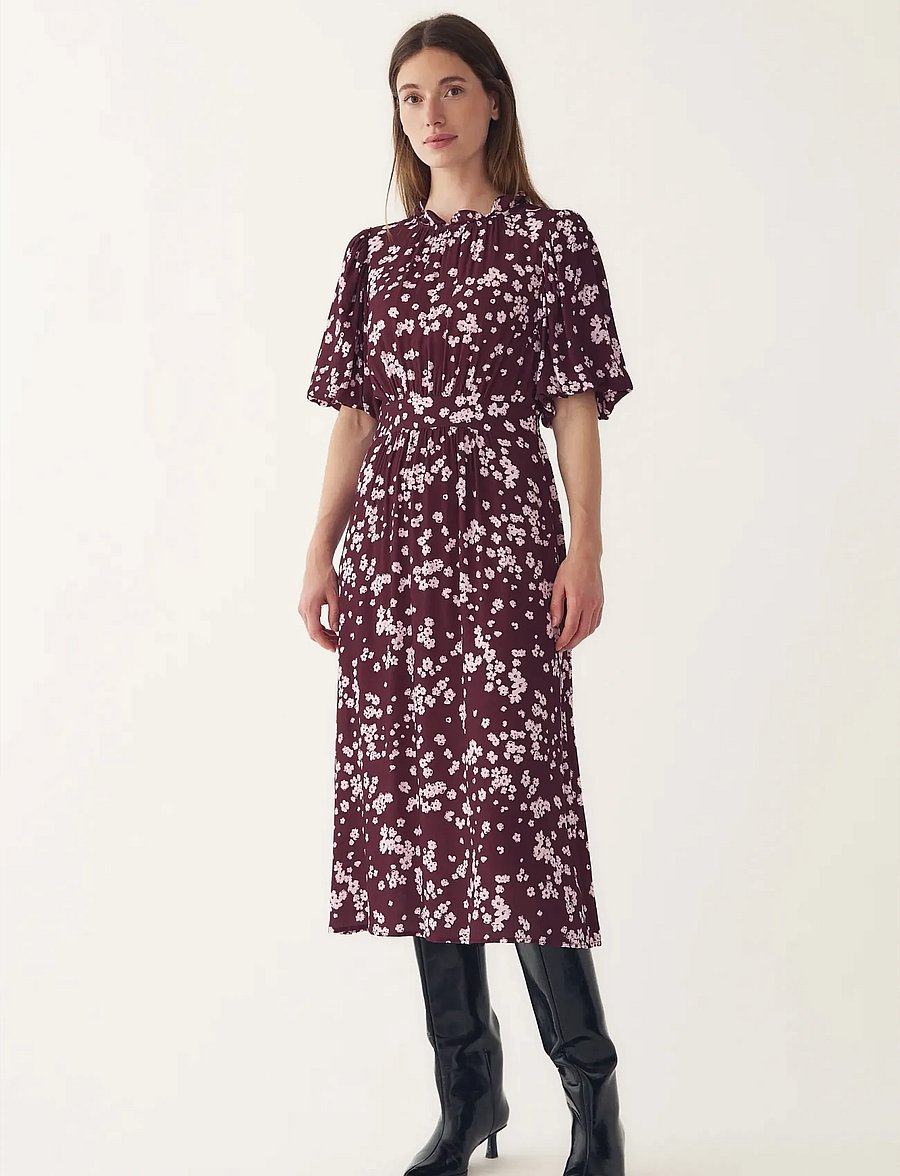 Noella - N-Ruth Dress - sommerkleider - deja burgundy print - 0