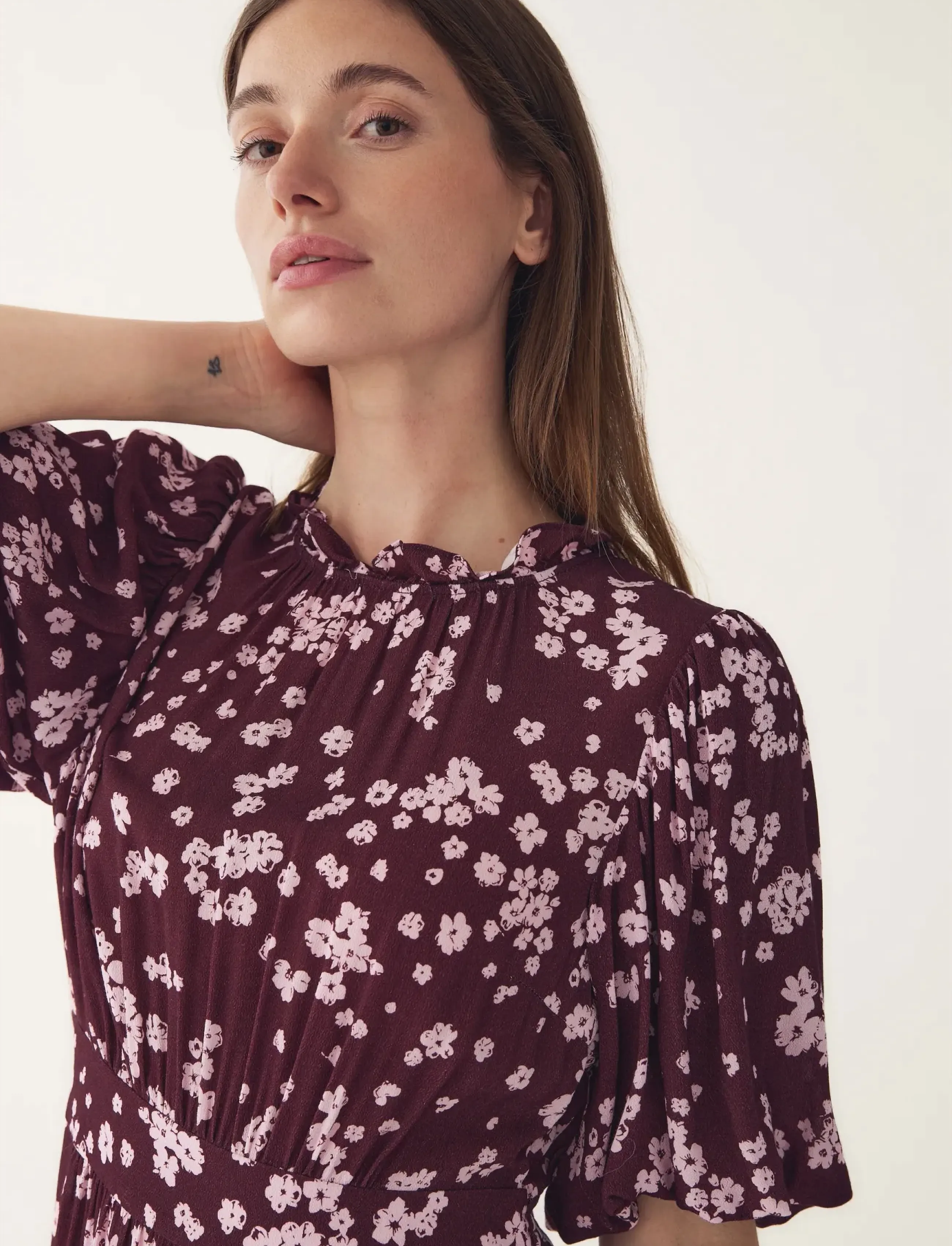 Noella - N-Ruth Dress - sommerkjoler - deja burgundy print - 3