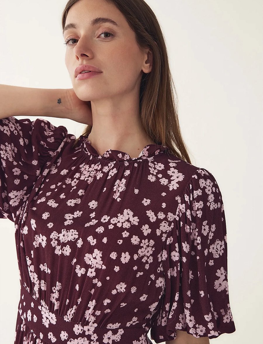 Noella - N-Ruth Dress - sommerkleider - deja burgundy print - 3