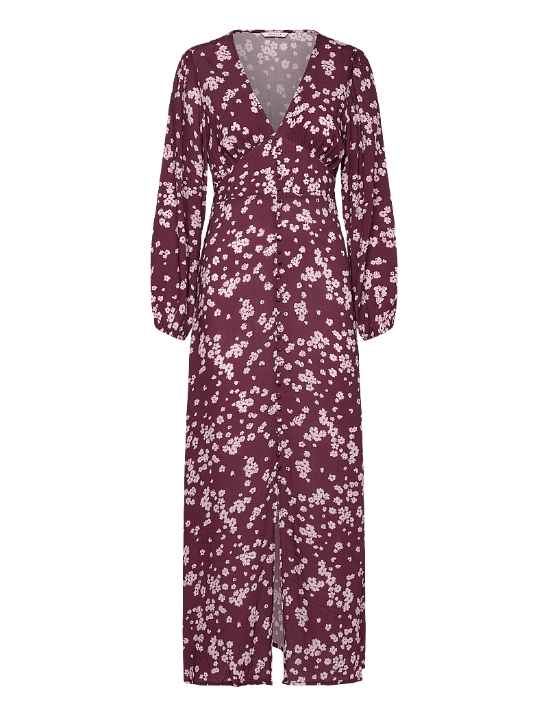 Noella - N-Lilith Maxi Dress - sommerkleider - deja burgundy print - 1