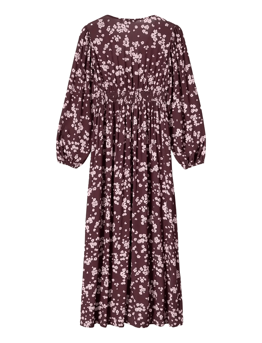 Noella - N-Lilith Maxi Dress - sommerkleider - deja burgundy print - 2