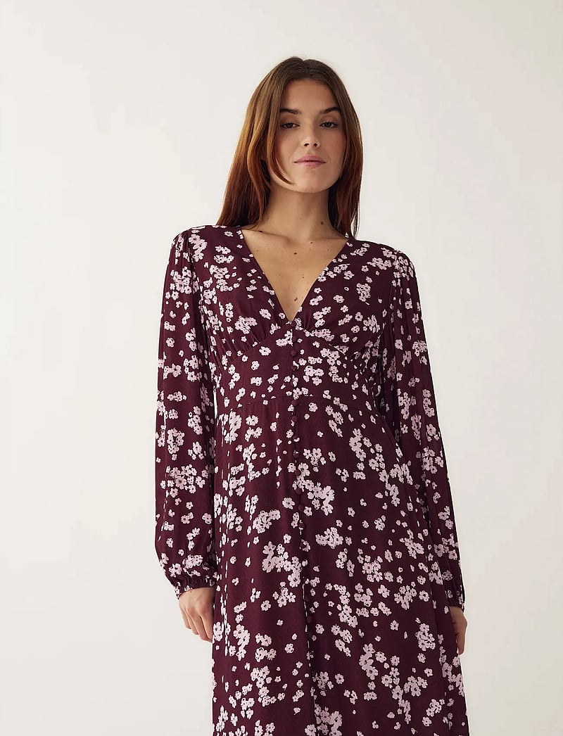 Noella - N-Lilith Maxi Dress - sommerkleider - deja burgundy print - 0