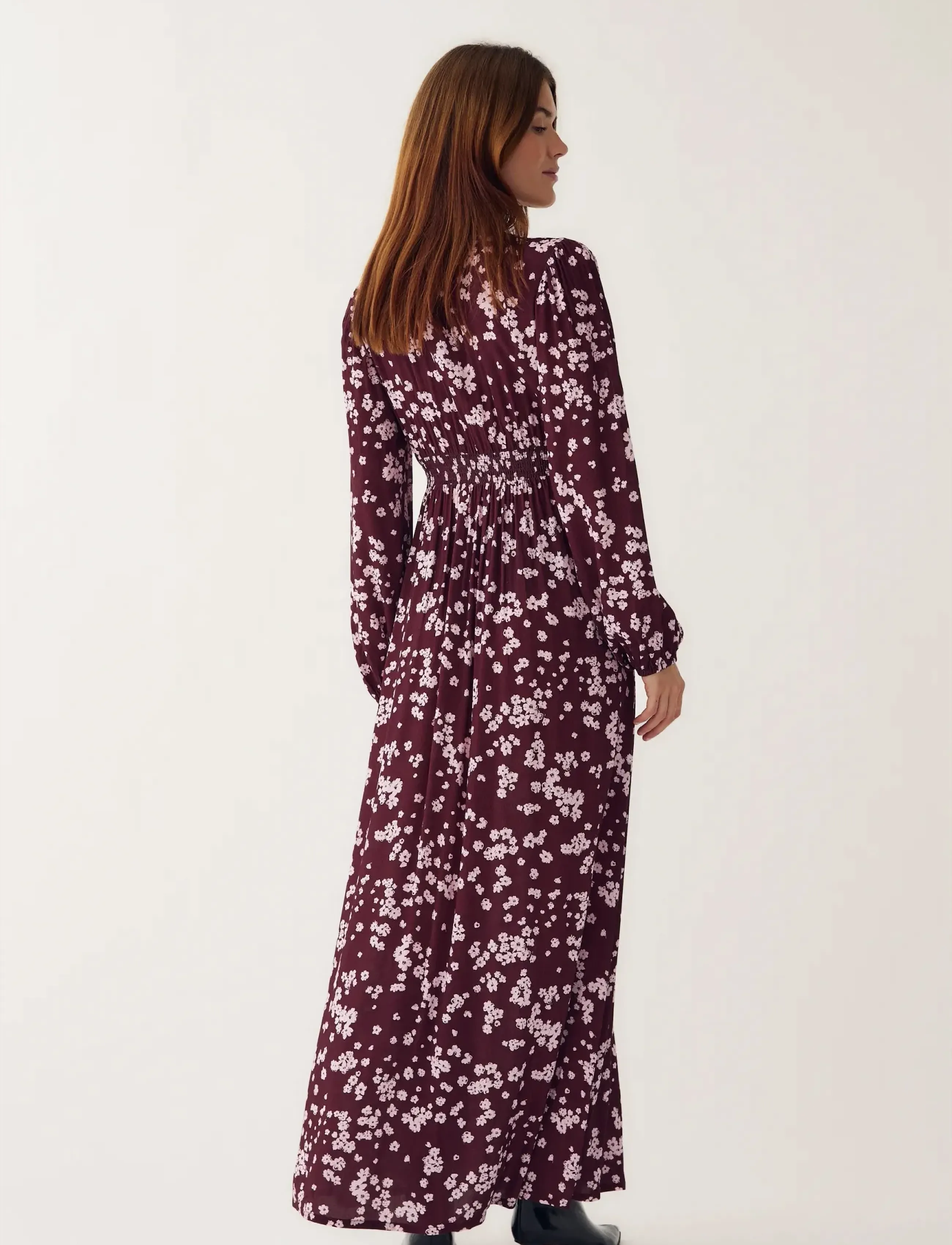 Noella - N-Lilith Maxi Dress - maxi kjoler - deja burgundy print - 3