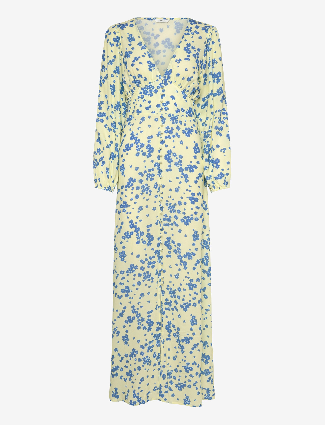 Noella - N-Lilith Maxi Dress - sommarklänningar - deja yellow print - 1