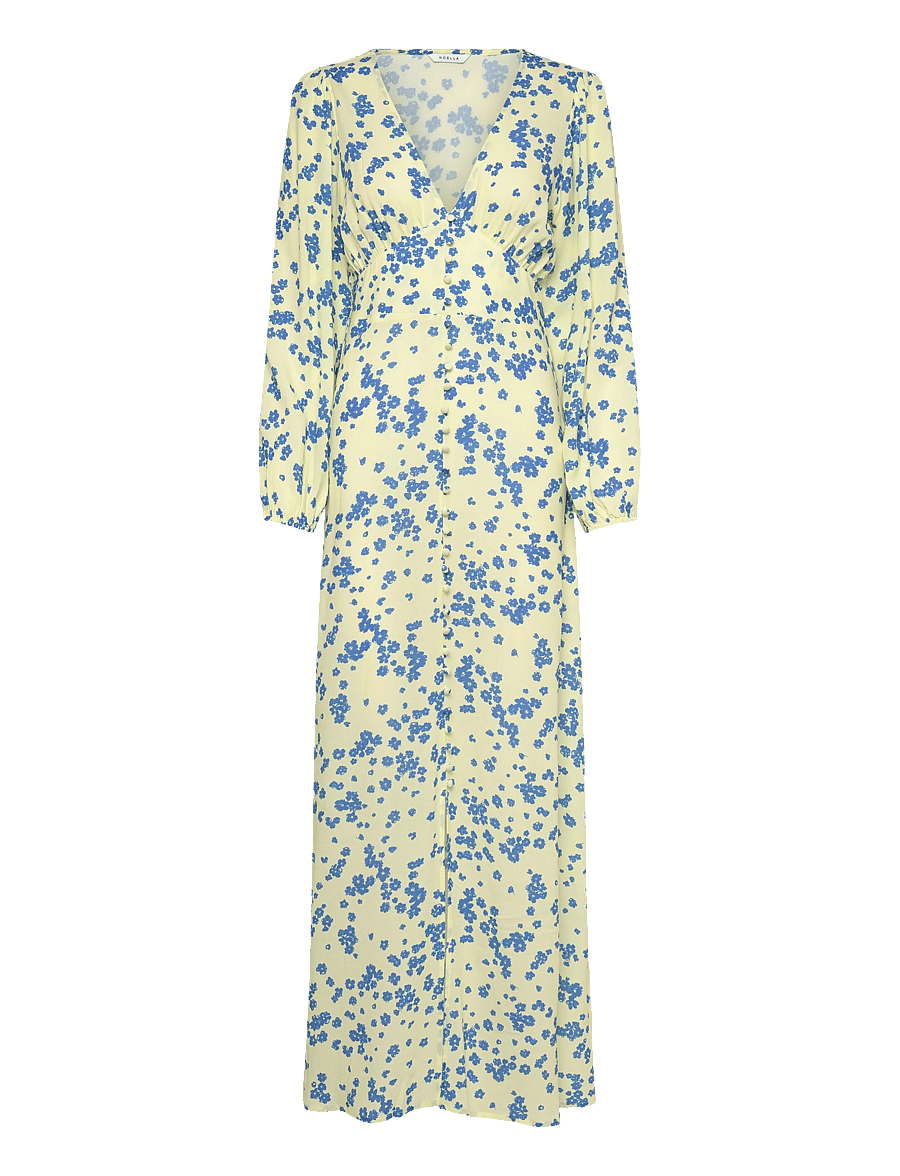 Noella - N-Lilith Maxi Dress - sommarklänningar - deja yellow print - 1