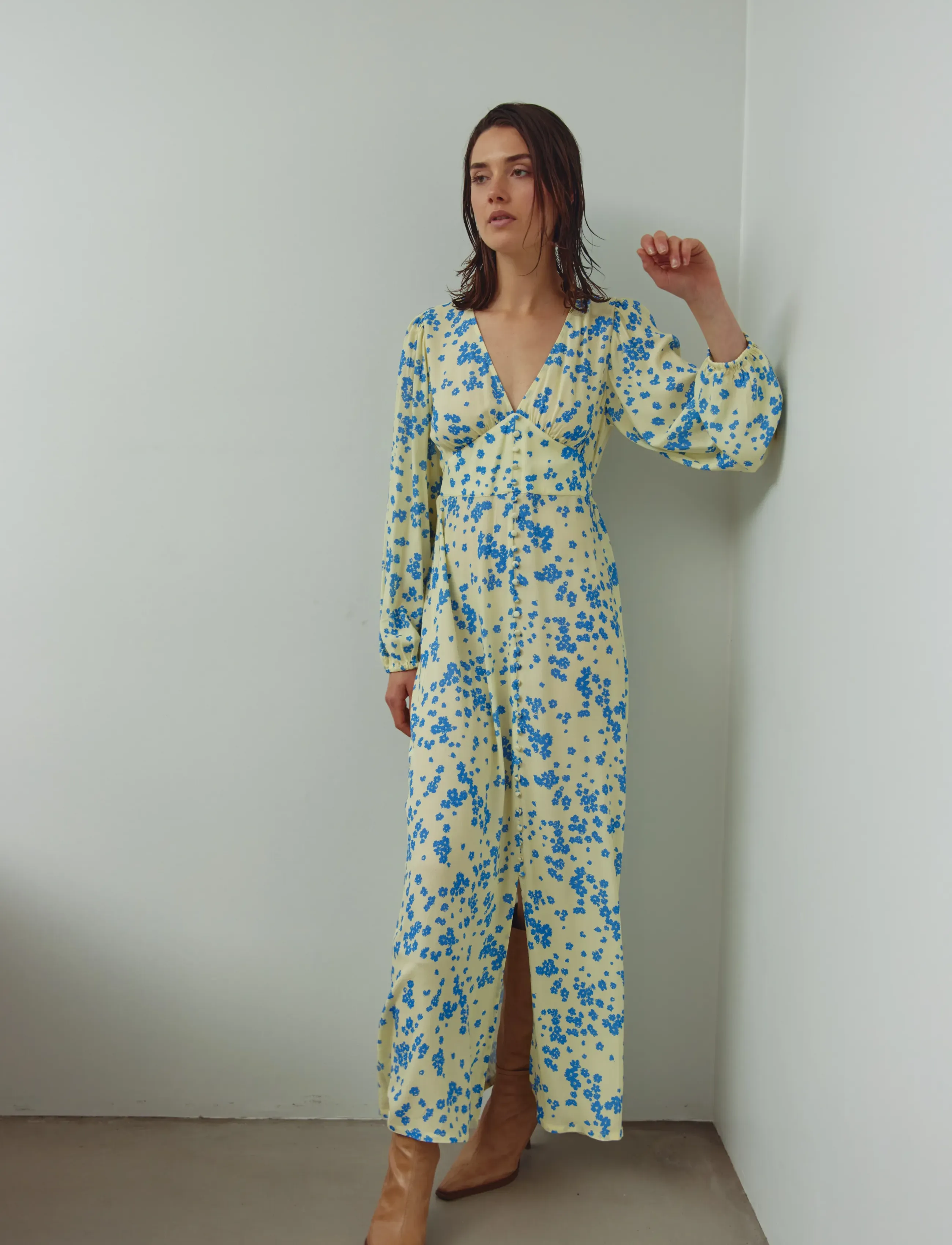 Noella N-Lilith Maxi Dress - Kleider - DEJA YELLOW PRINT / yellow