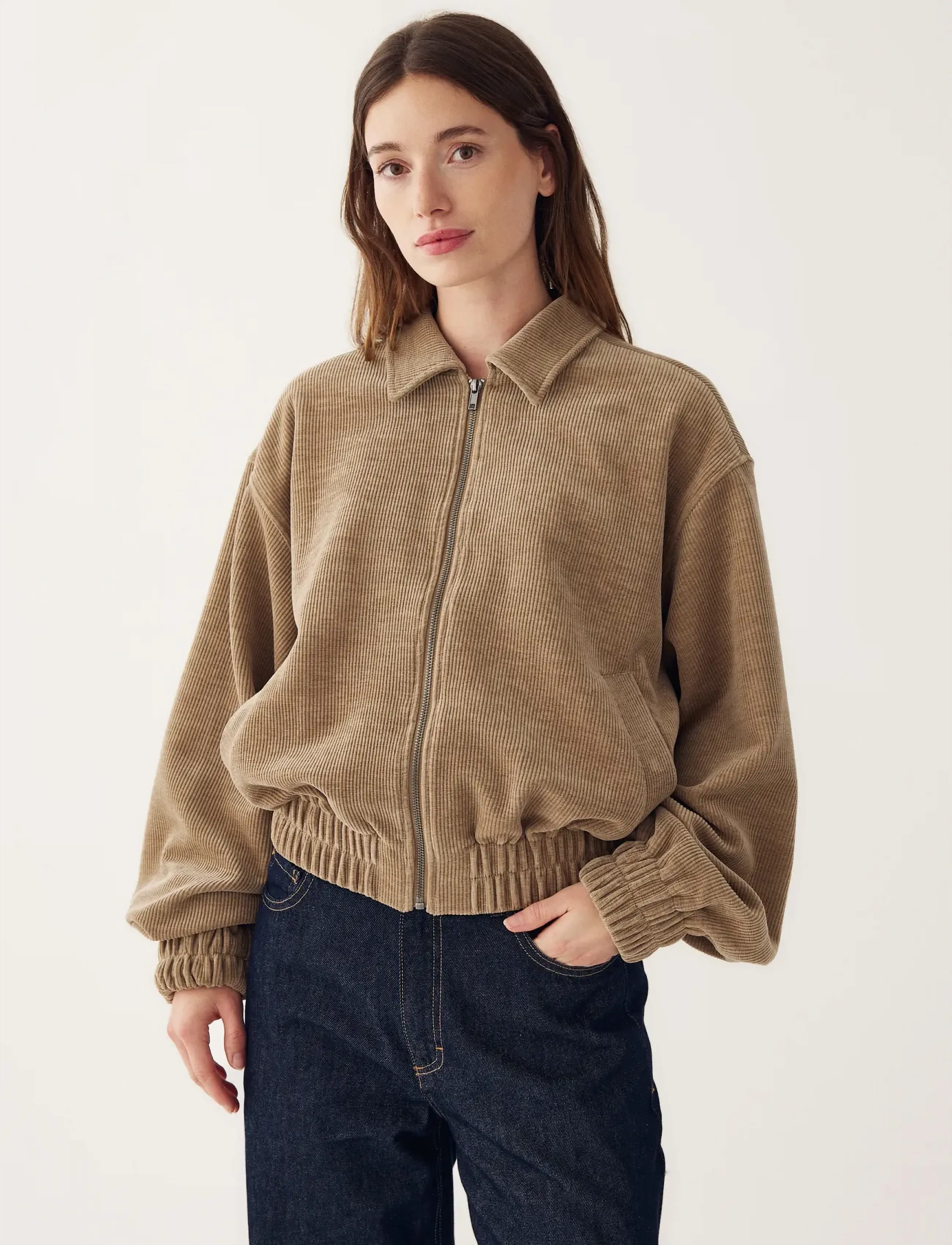 Noella N-Keetrah Jacket, L, Beige, Jakker > Bomberjakker, Dame