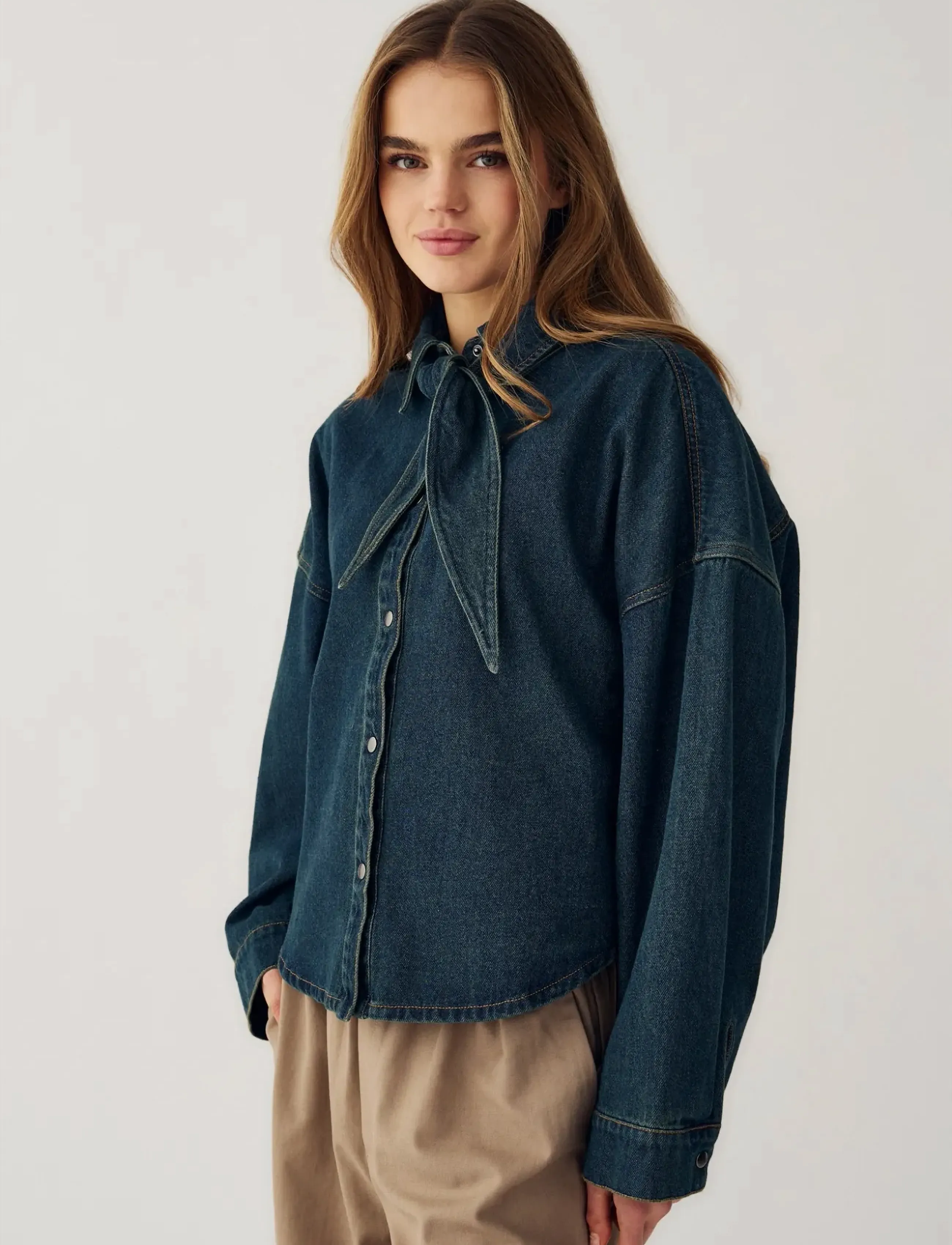 Noella N-Lirinnah Shirt - Jeanshemden - VINTAGE BLUE WASH / navy